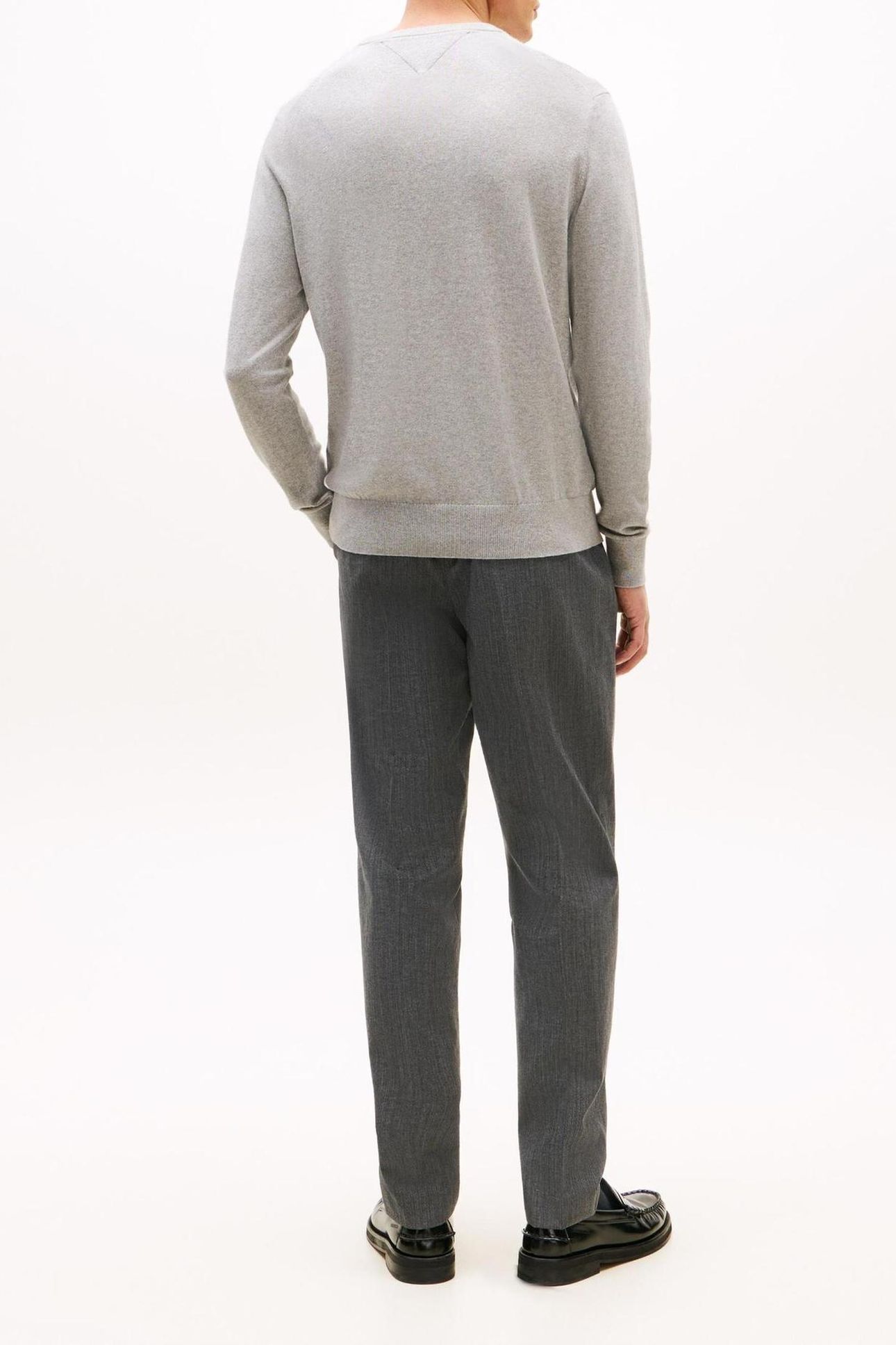 PIMA COTTON CASHMERE SWEATER LIGHT GREY HEATHER 3