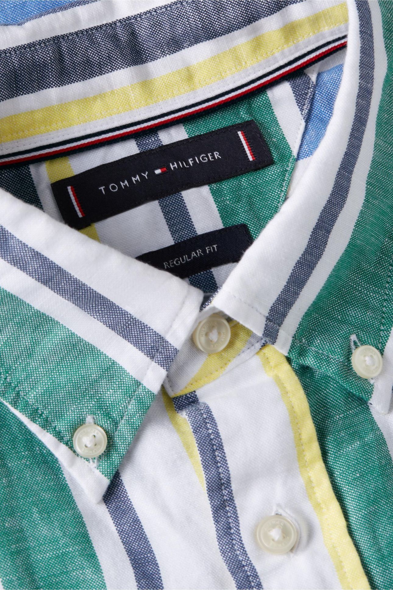 LINEN BLEND BOLD NOUVEAU GREEN/STRIPE 6