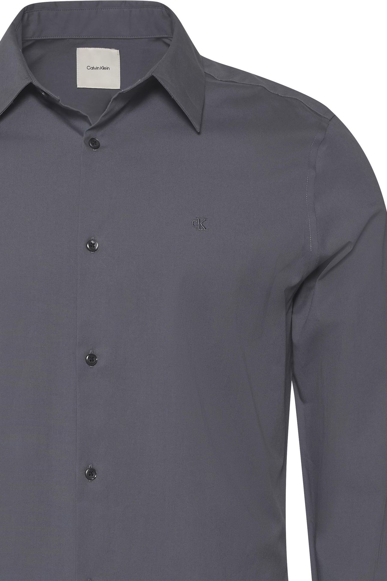 LS SOLID STRETCH SHIRT COAL 3