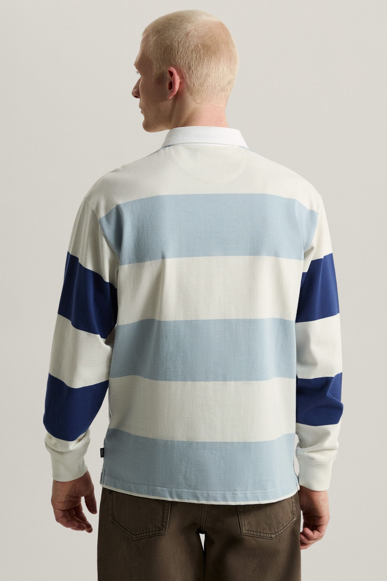 2-TONE STRIPE WARD RUGBY LS MARSHMALLOW/SOFT SLATE 4