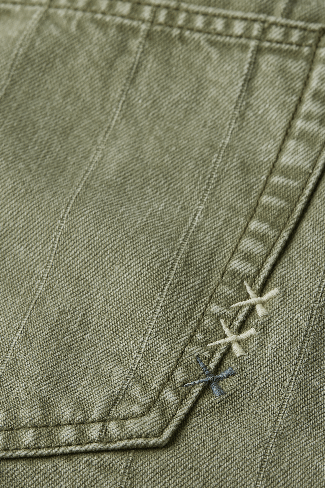 THE PITCH LOOSEFIT JEANS SHORT DARK GREEN 7