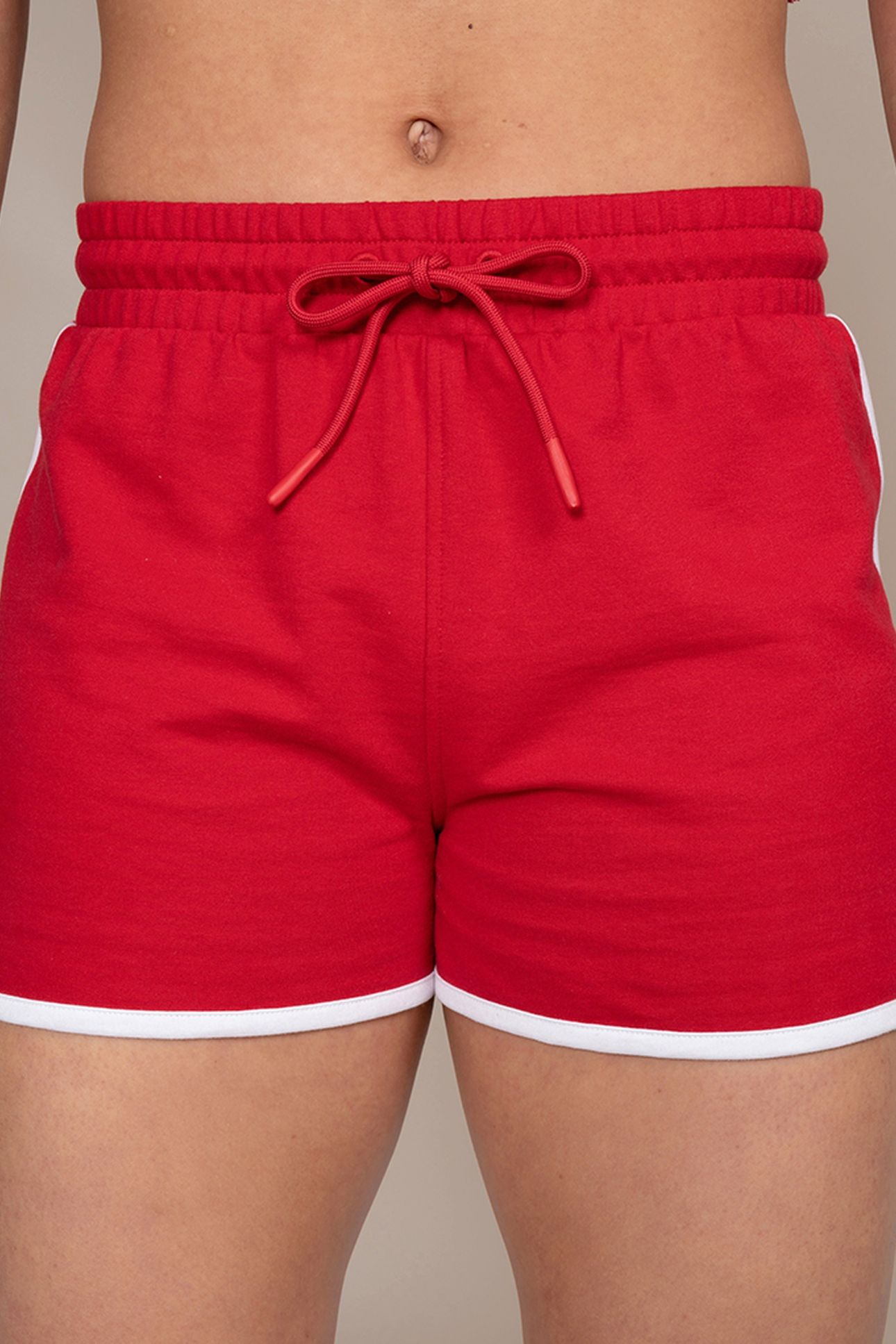 LADIES SWEAT HOTPANTS RED 3
