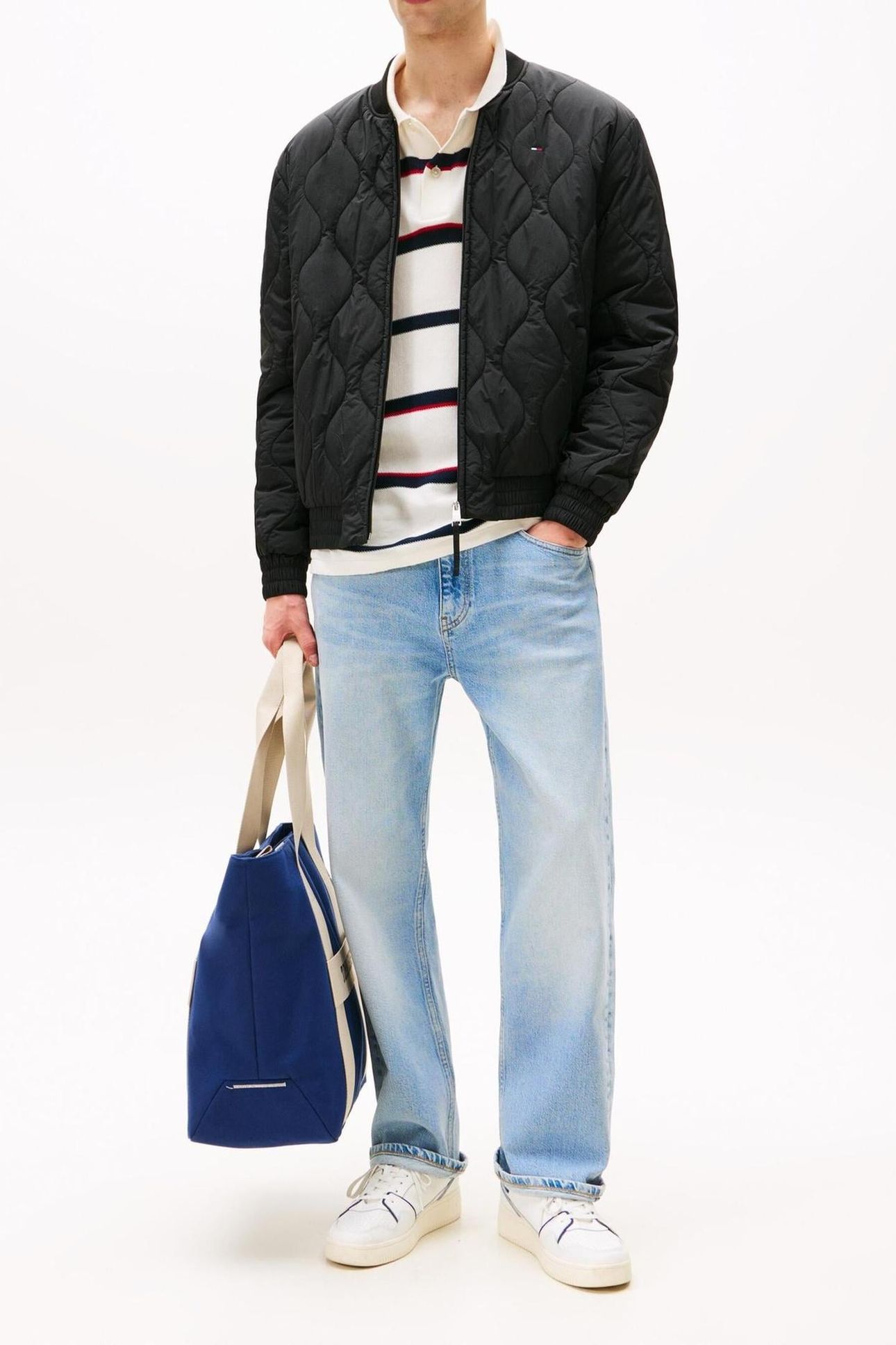 TJM LW QUILTED BOMBER JACKET BLACK 1