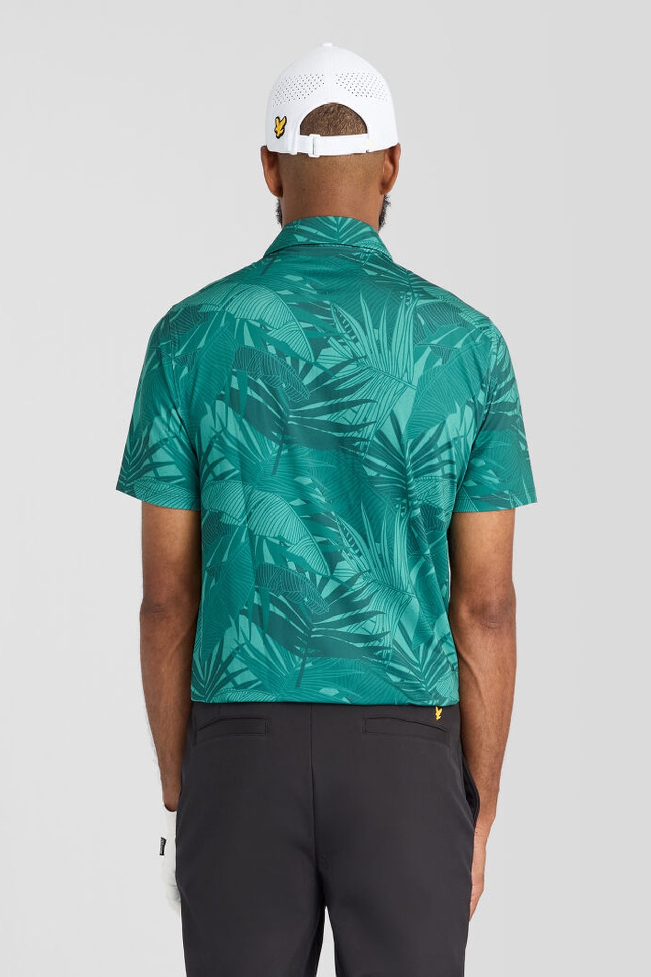GOLF LEAF PRINT POLO CANOPY GREEN 2