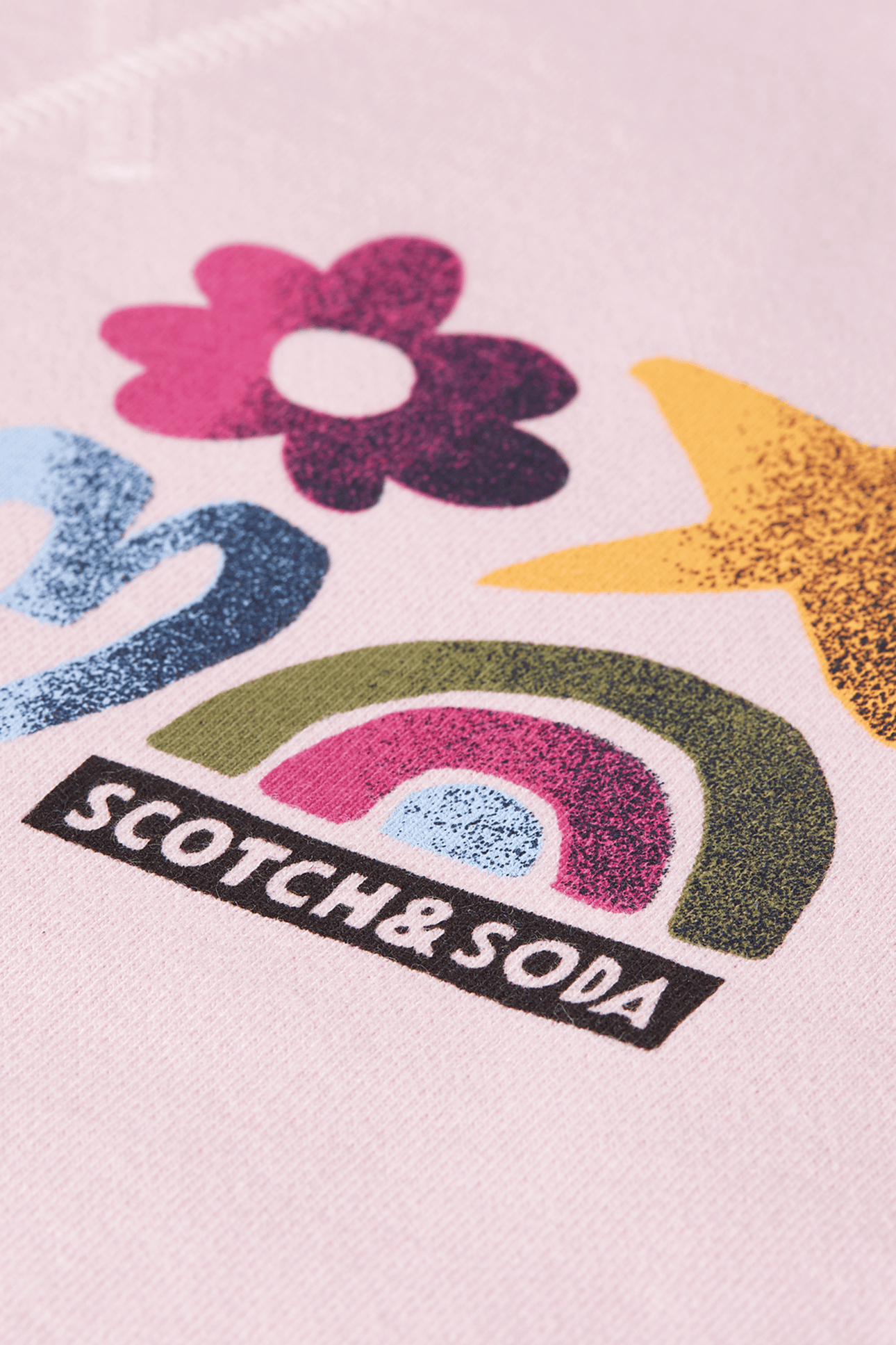 GIRLS FRONT AND BACK ARTWORK SHORTSLEEVE SWEATSHIRT DARK PIN 3