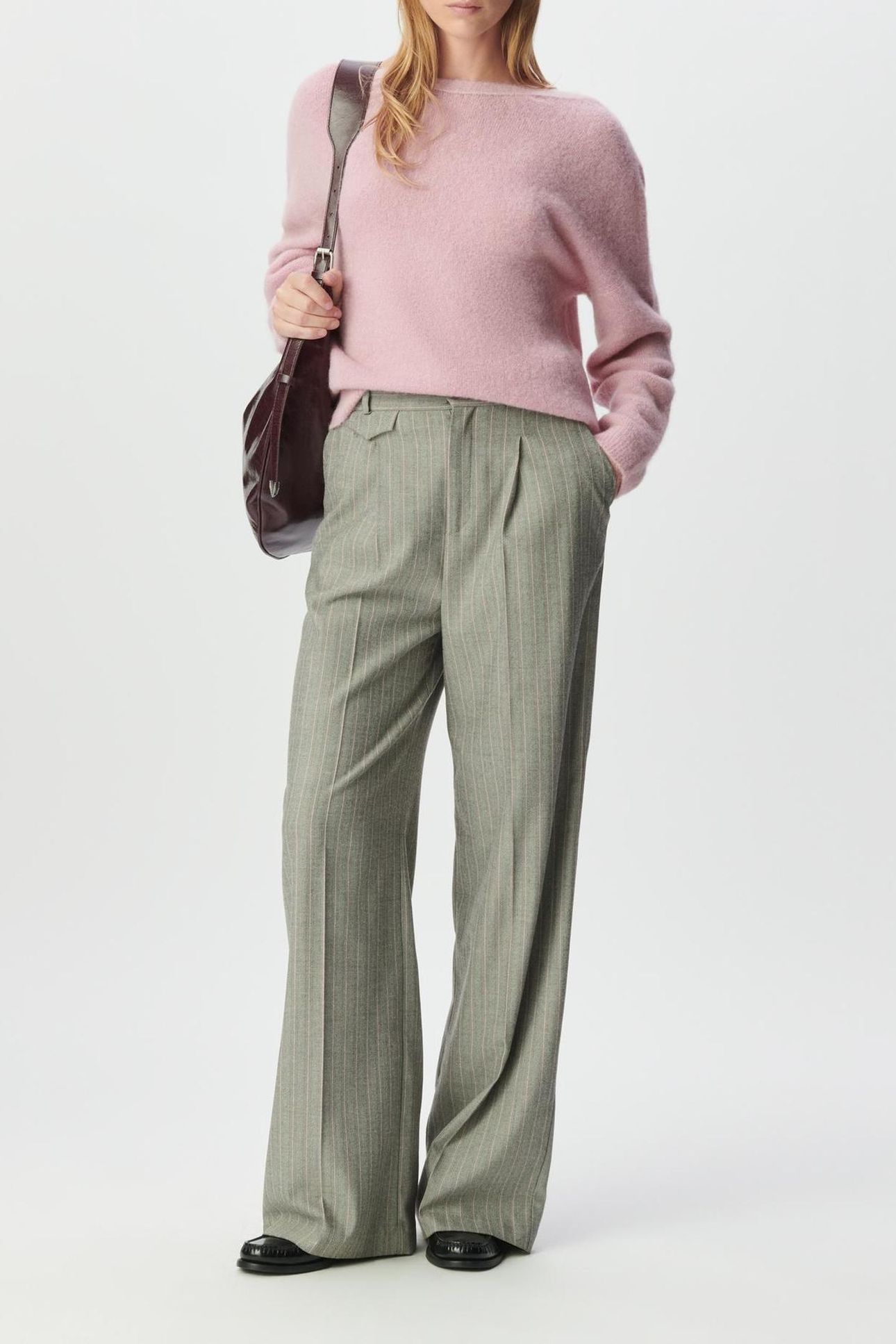 PINK FINE KNIT BACK/FRONT REVERSIBLE CARDIGAN 3