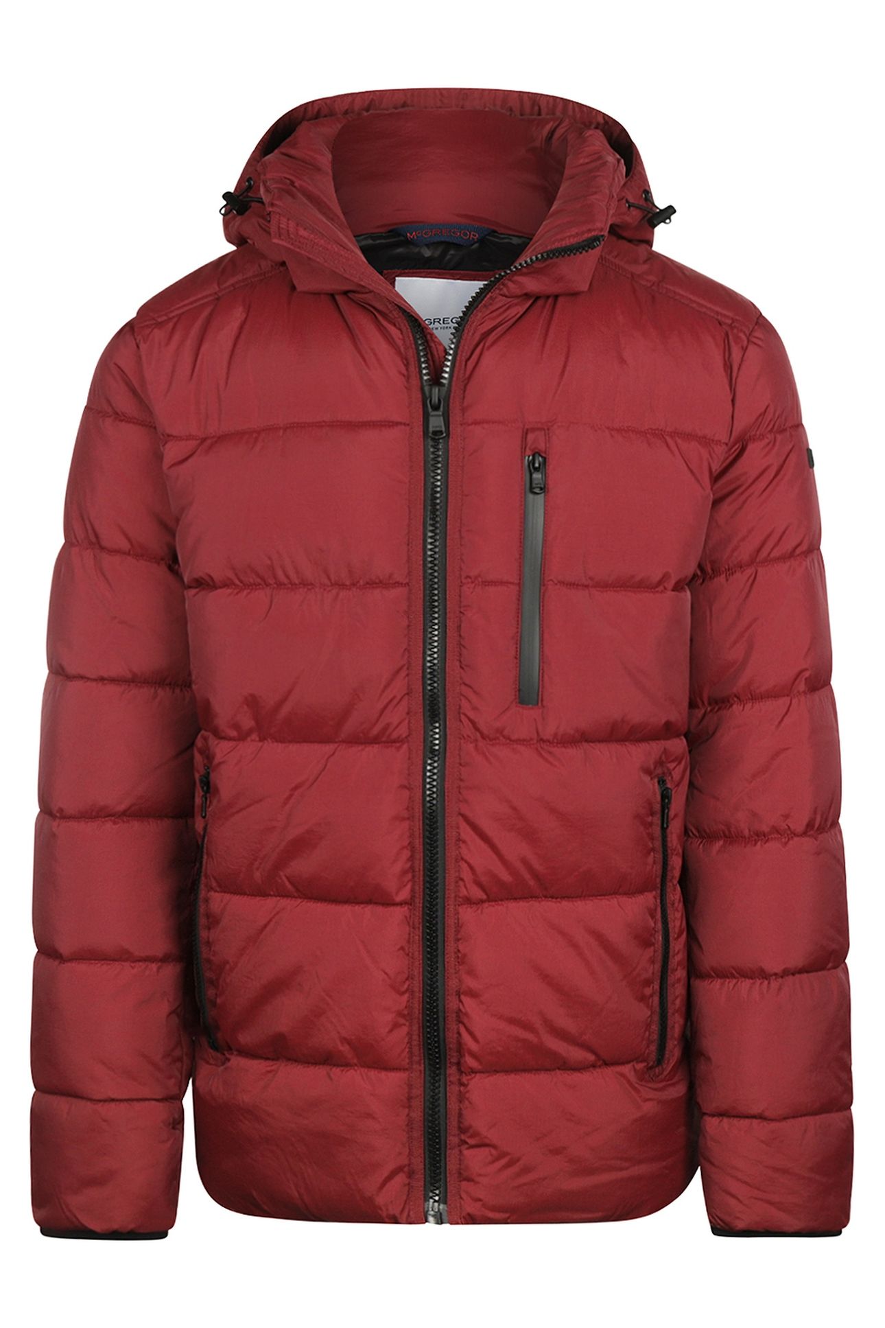 HOODED BOMBER JACKET BURGUNDY 3