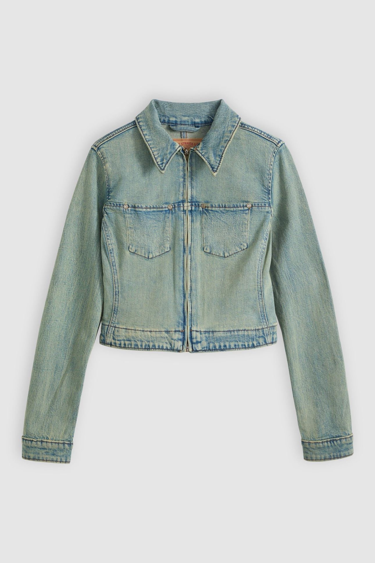 Y2K STRETCH FITTED TRUCKER JACKET 4