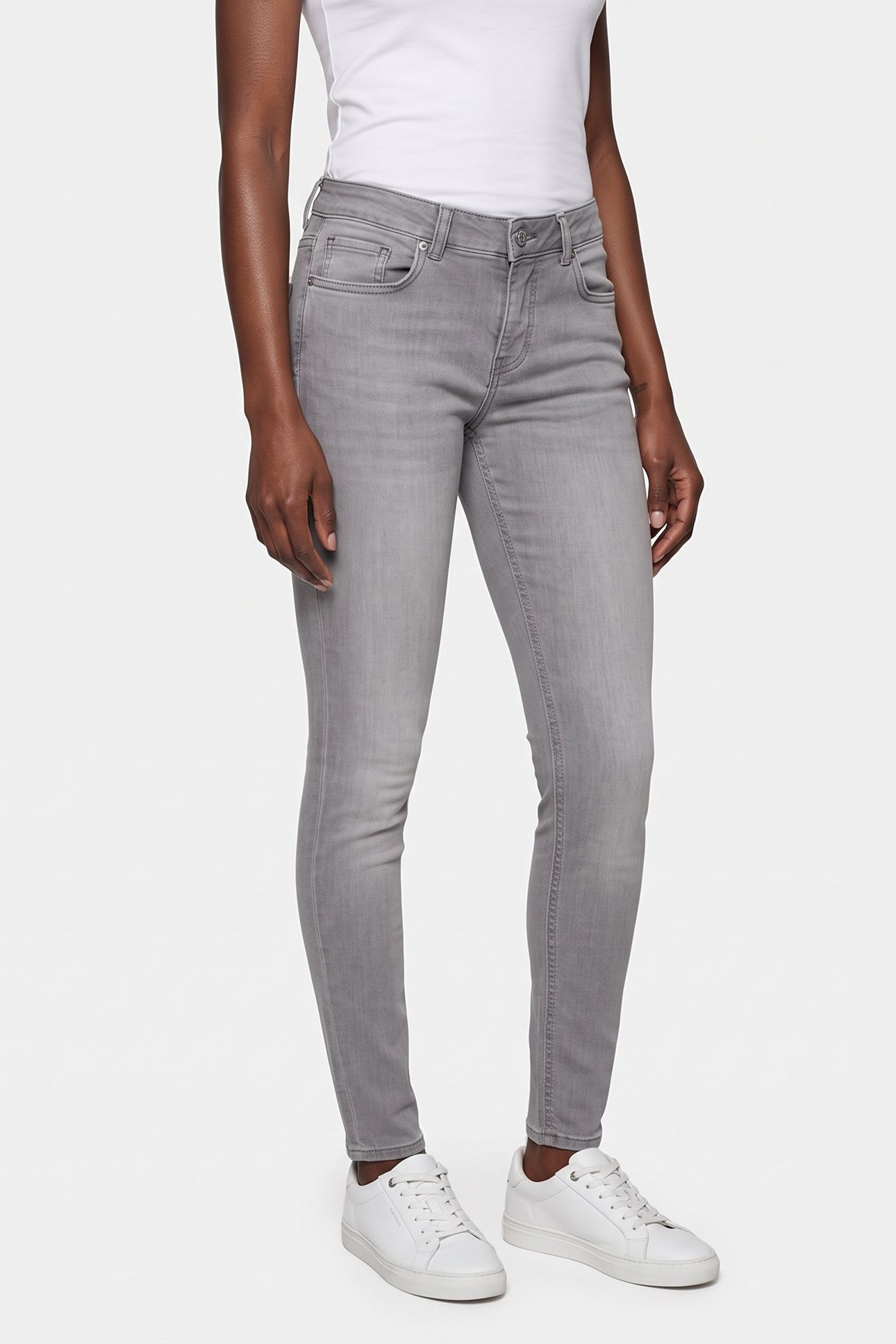 BOHEMIENNE MID RISE SKINNY JEANS GREY ROOTS 1
