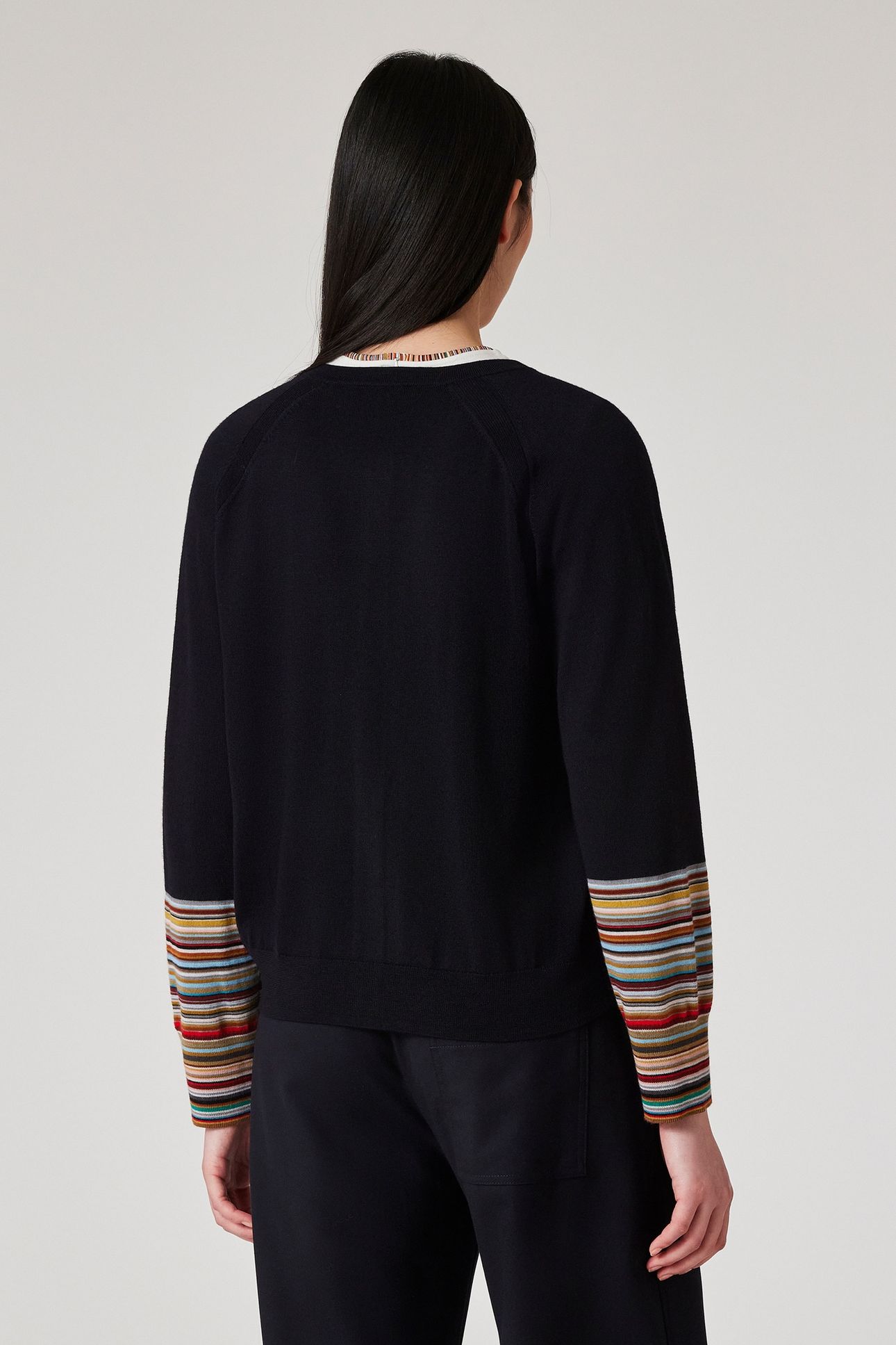 WOMENS KNITTED CARDIGAN BUTTON THRU VERY DARK NAVY 4