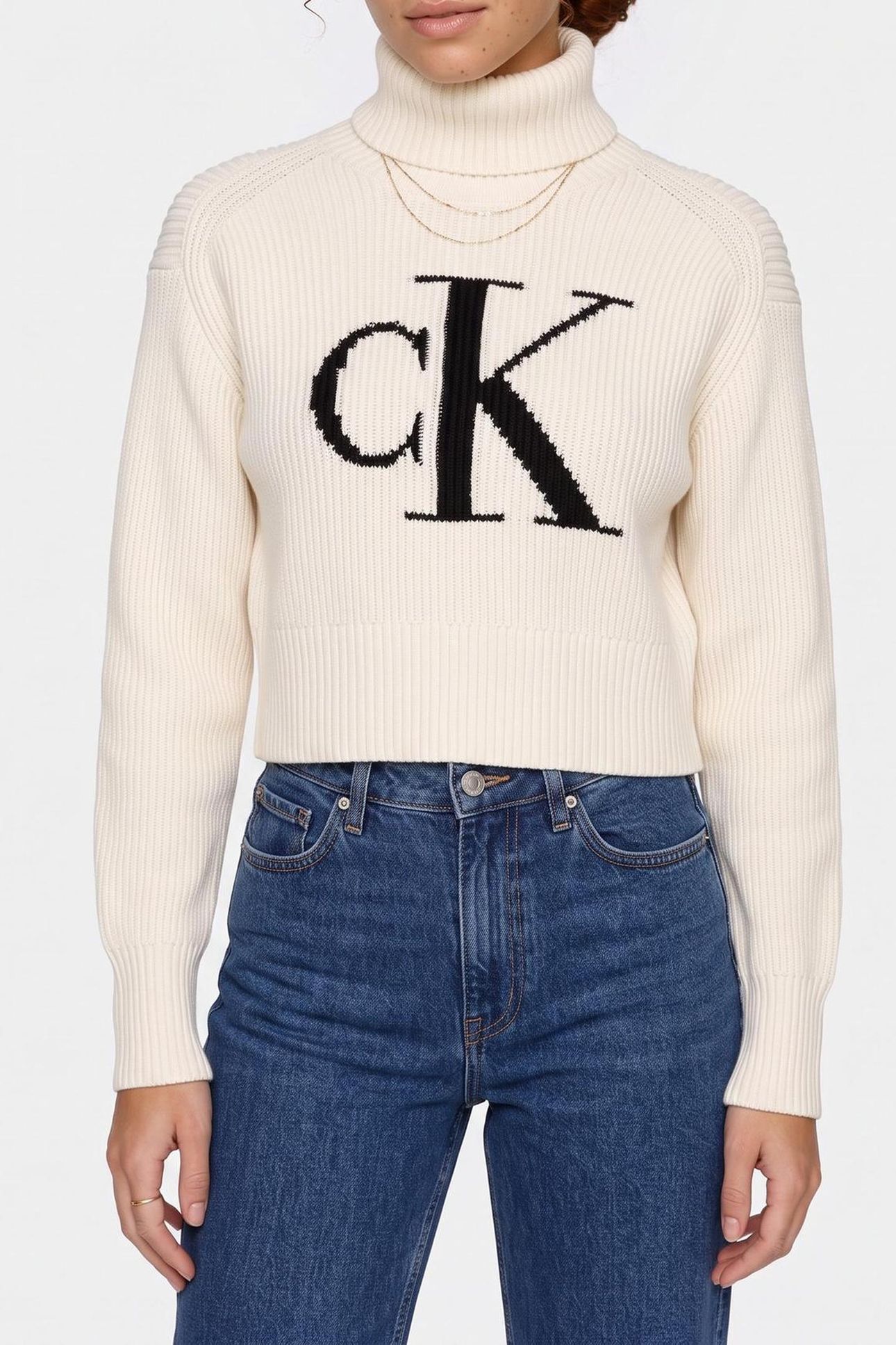 BLOWN UP LOOSE SWEATER IVORY 1