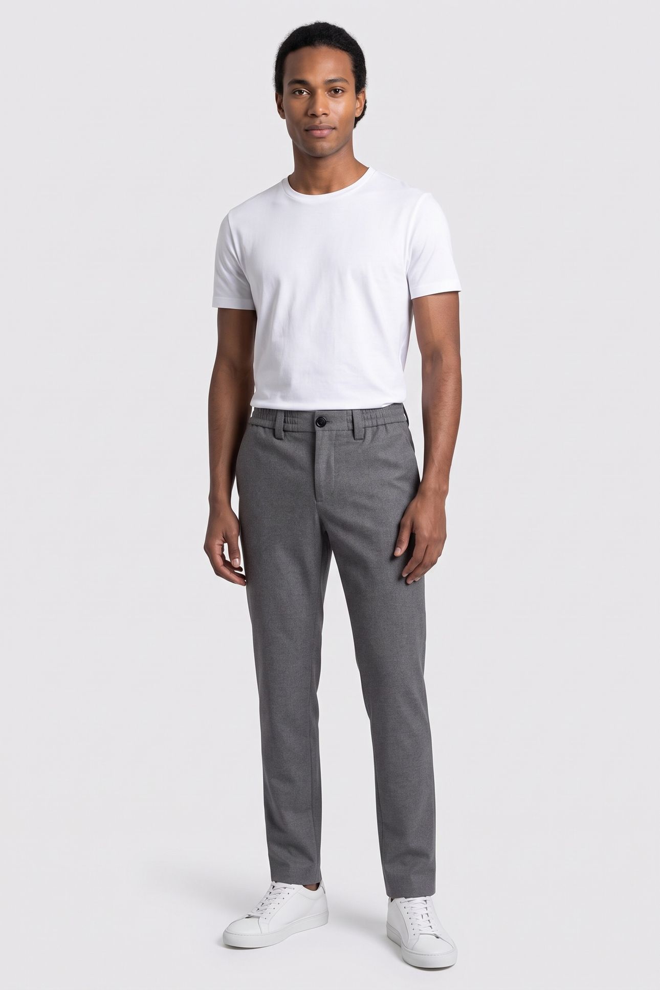 STANFORD CHINO GREY MELANGE 1