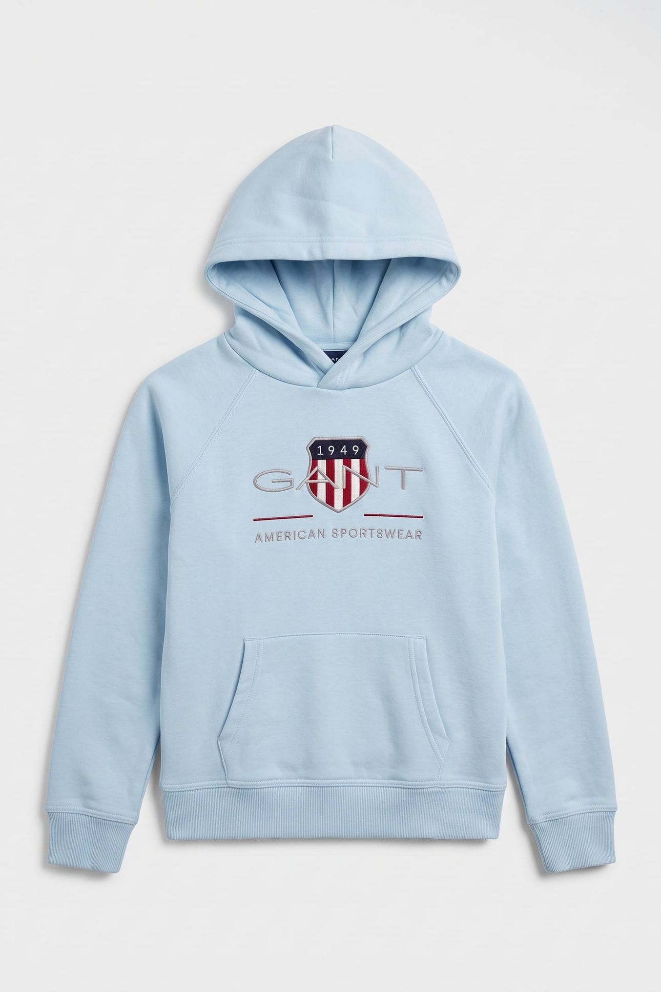 TEEN UNISEX ARCHIVE SHIELD HOODIE CALMING BLUE 2