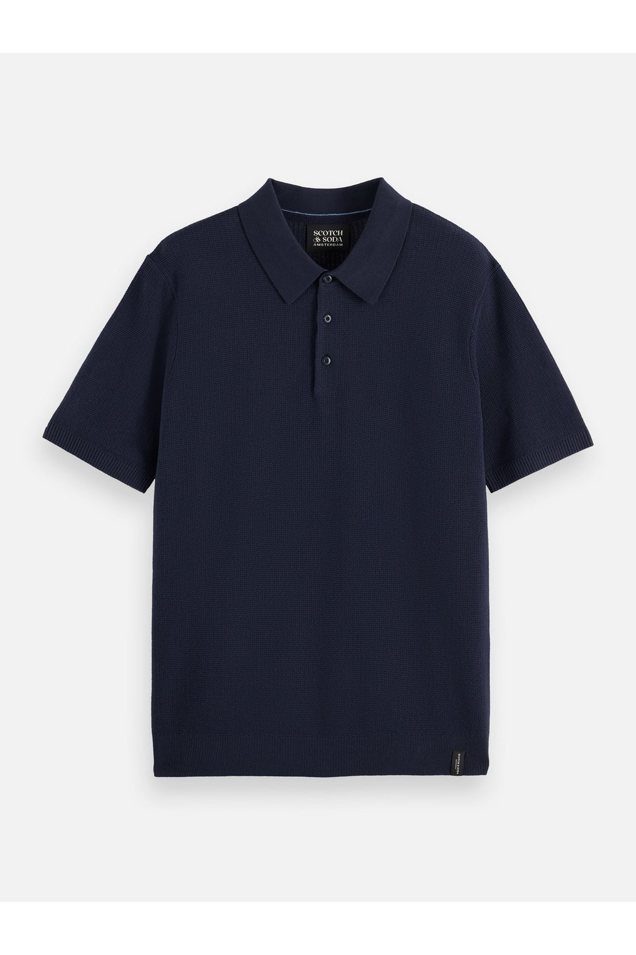 CORE - STRUCTURED KNITTED REGULAR-FIT POLO NAVY 4