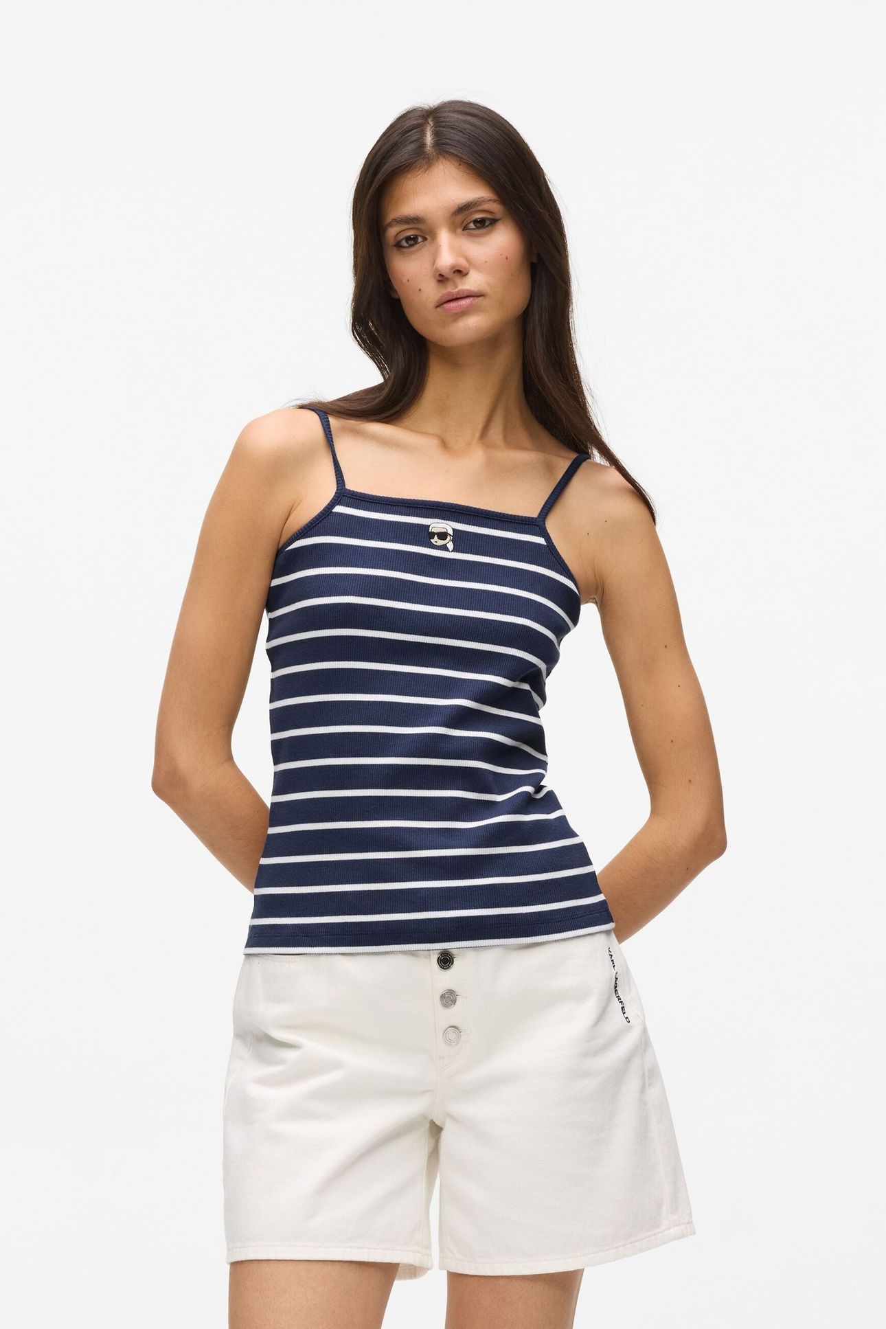 IKON STRIPED TANK TOP MEDIEVAL BLUE-WHITE 1