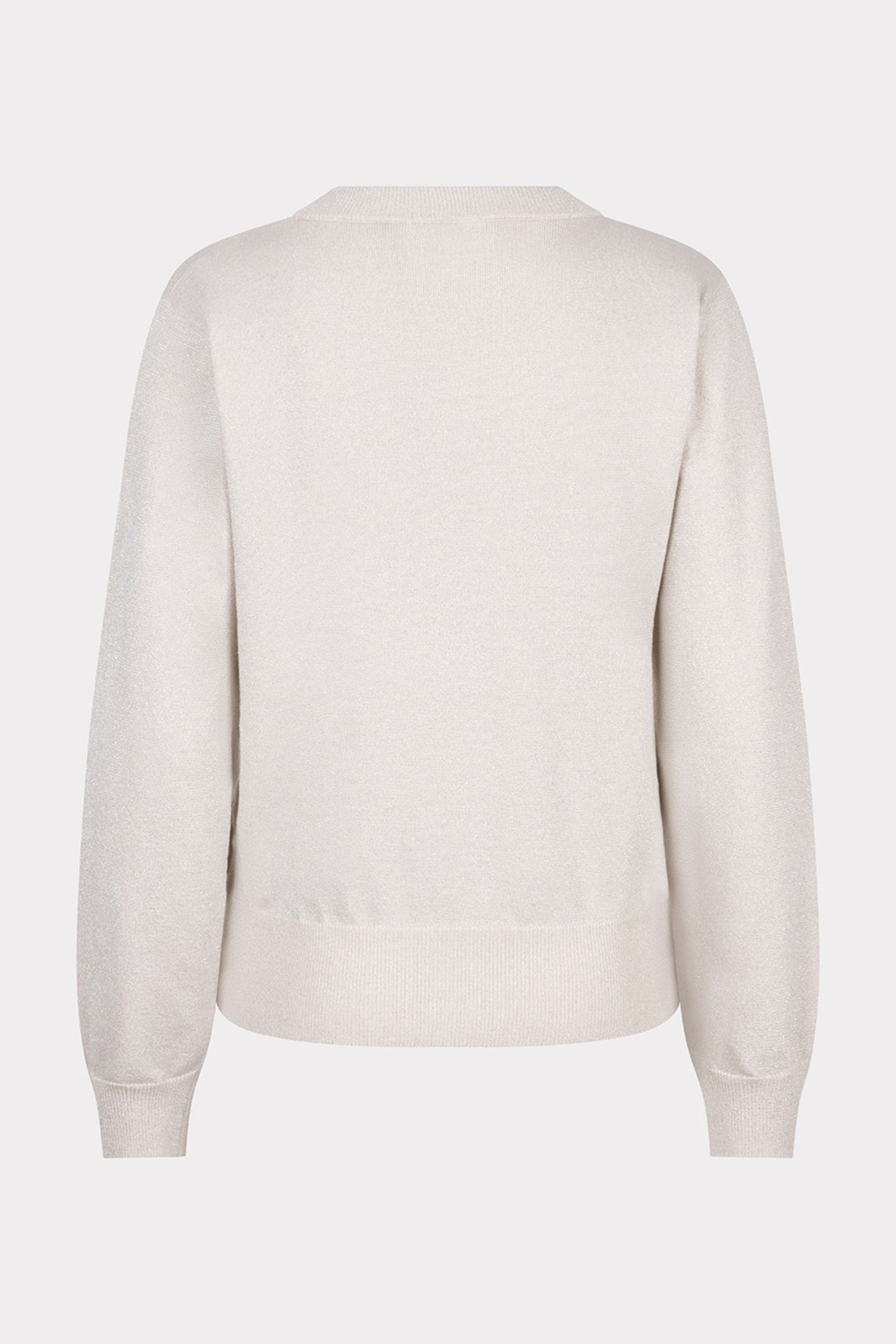 SWEATER ROUNDED NECK LUREX LIGHT GREY 2