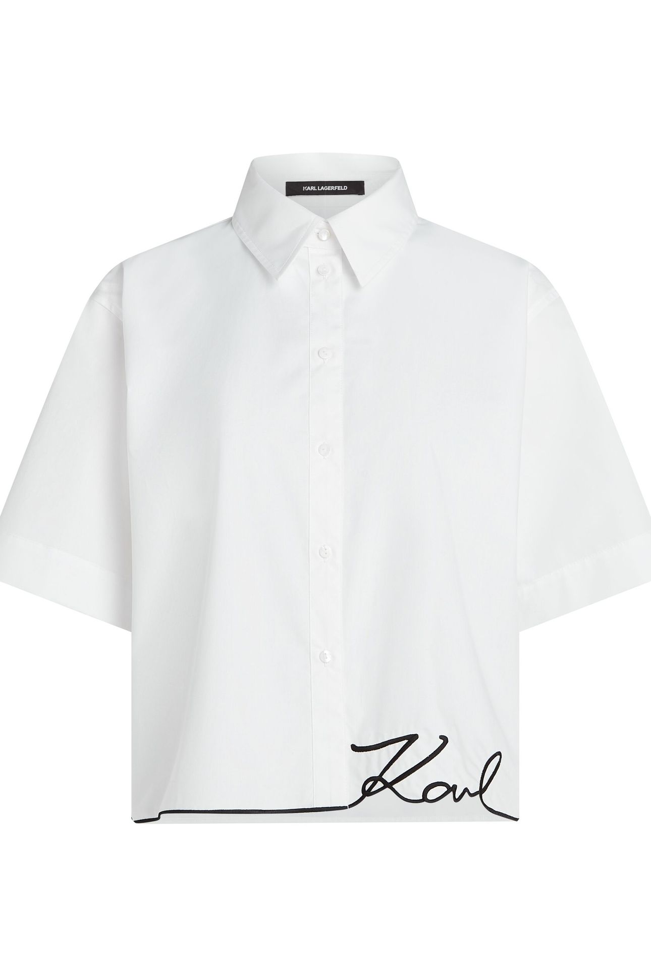 SIGNATURE HEM POPLIN SHIRT WHITE 1