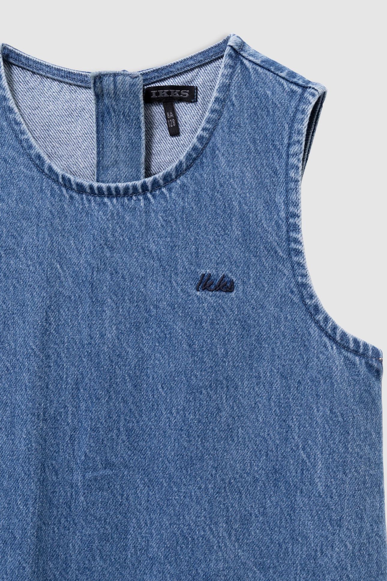 GIRLS’ 2-IN-1 DENIM DRESS AND ZIP-NECK SWEATSHIRT 4