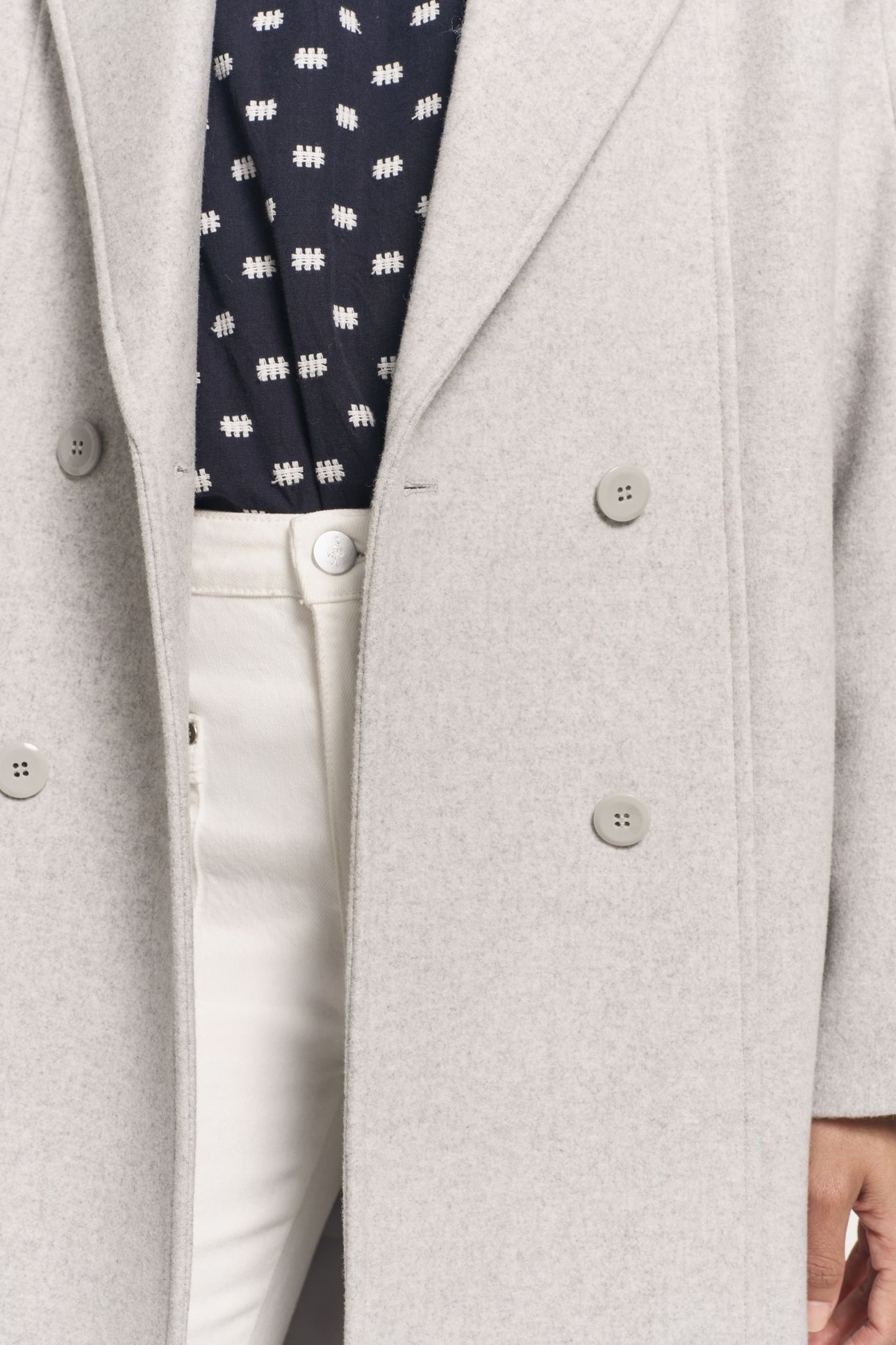DWAIN - GREY DOUBLE-BREASTED BUTTONED LONG COAT 5