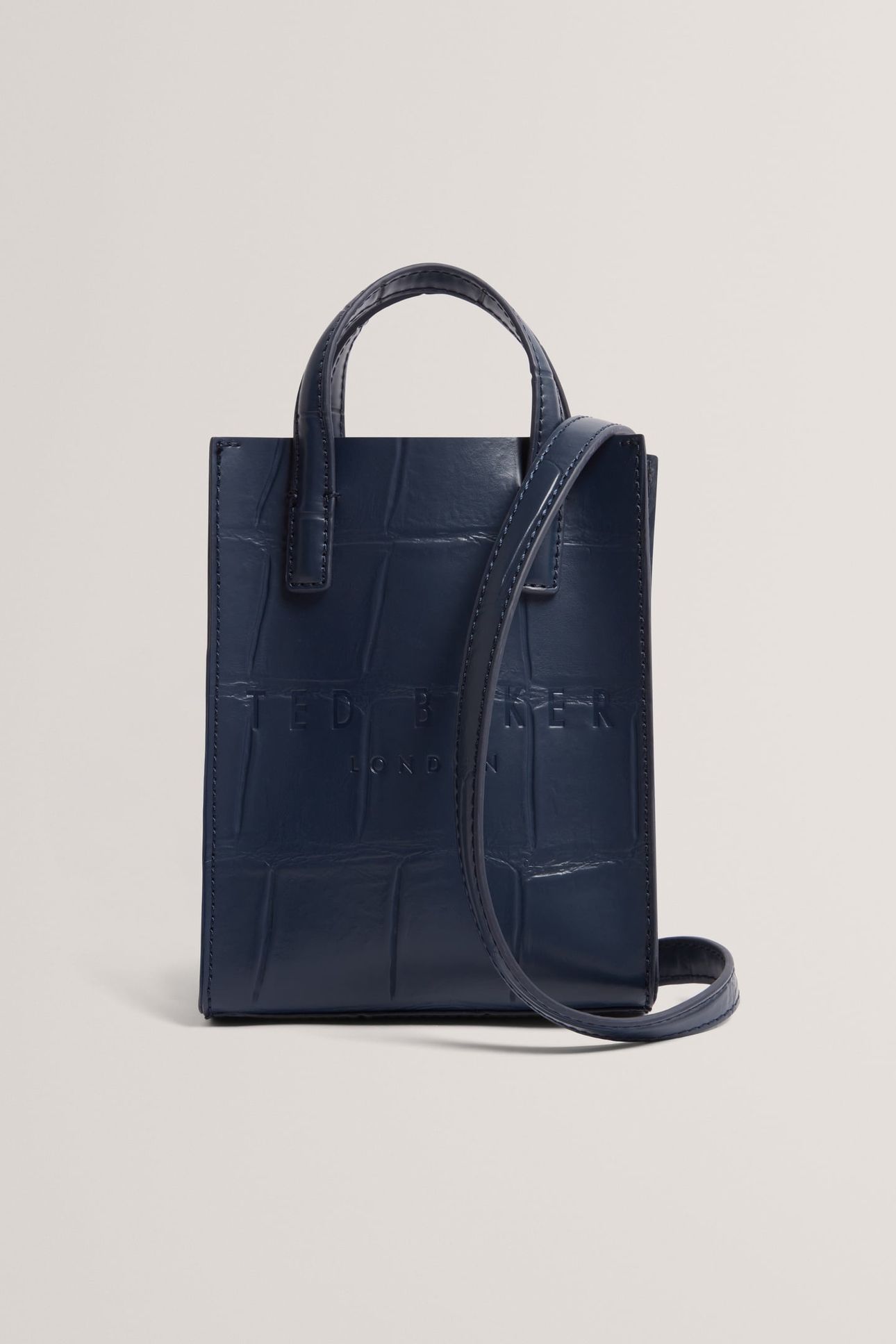 CROC EFFECT MINI ICON BAG NAVY 2