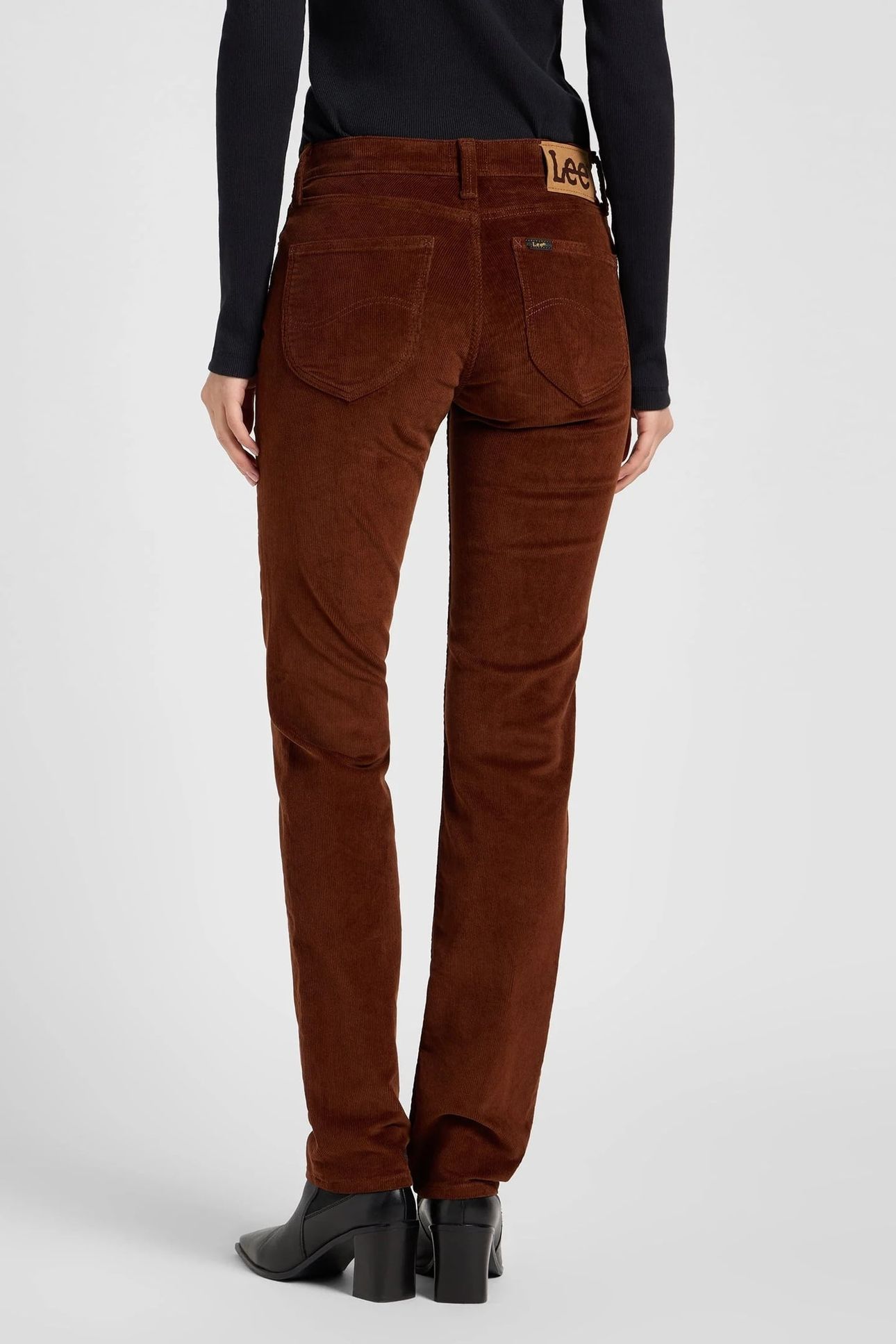 MARION LUXE BROWN STRAIGHT JEANS BROWN 2