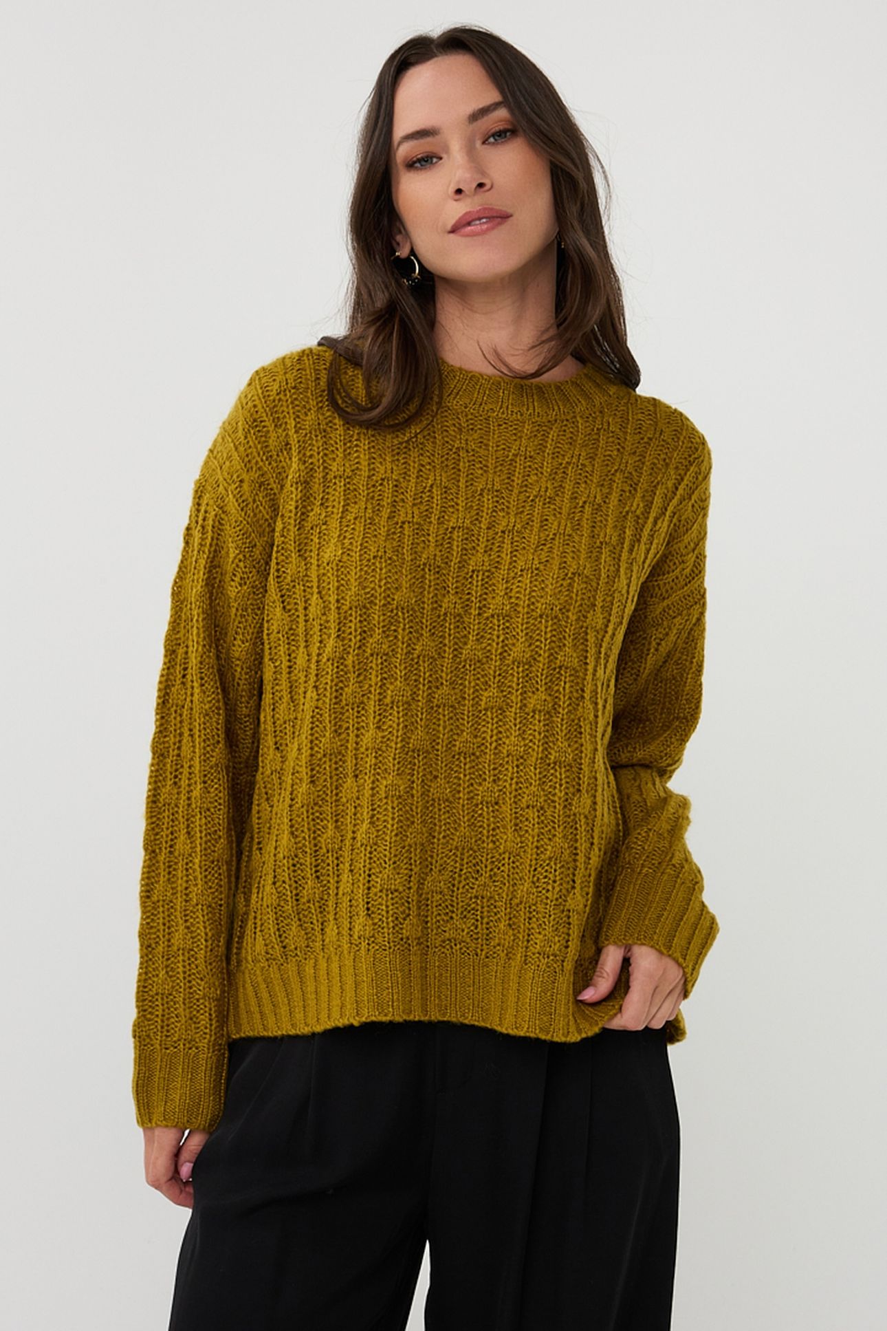 SWEATER AJOUR GOLDEN OLIVE 3