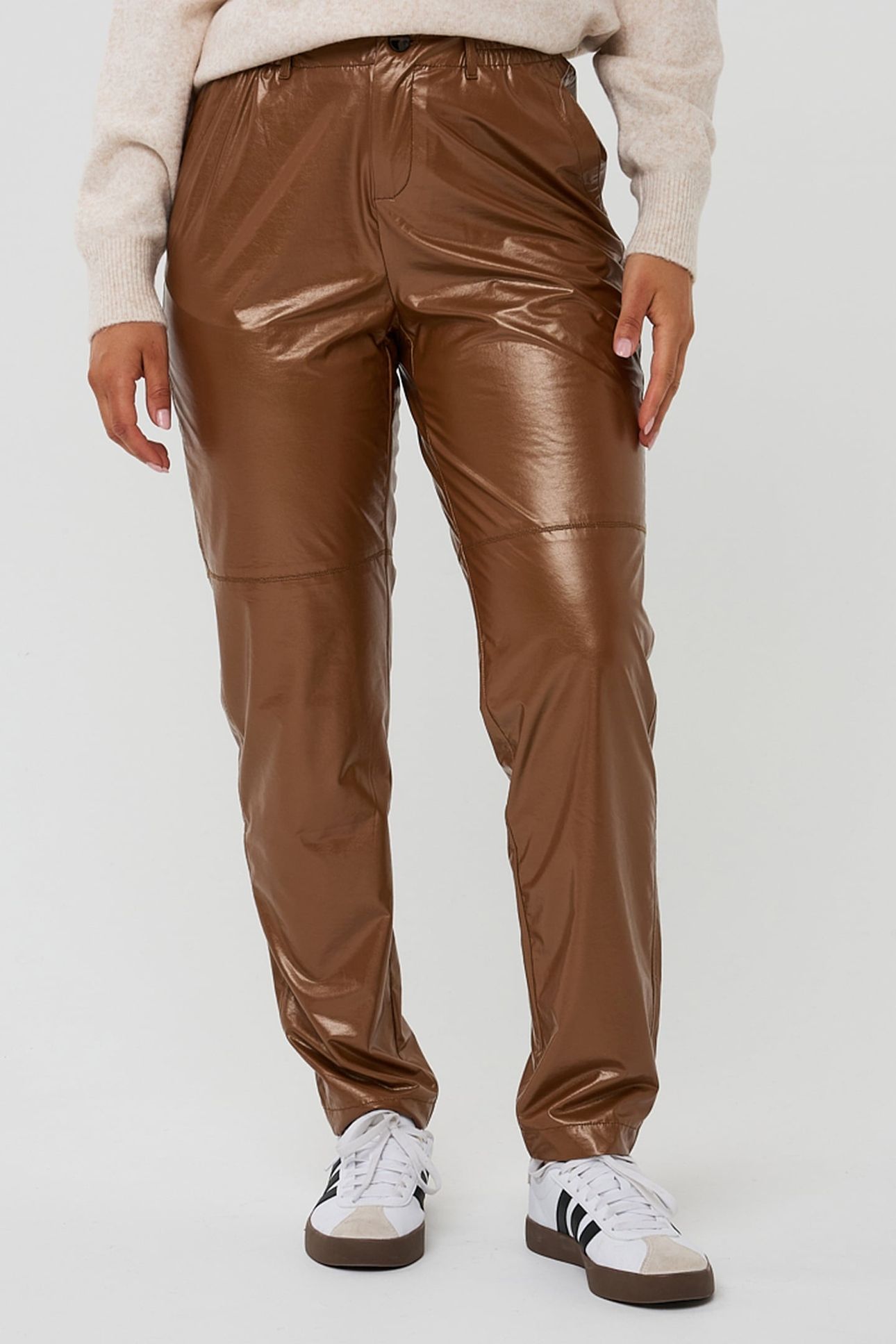 TROUSERS METALLIC PU BRONZE METALLIC 3