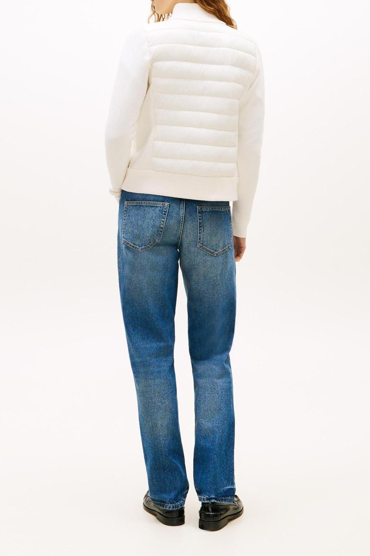 LW KNIT MIX PADDED JACKET IVORY SILK 3