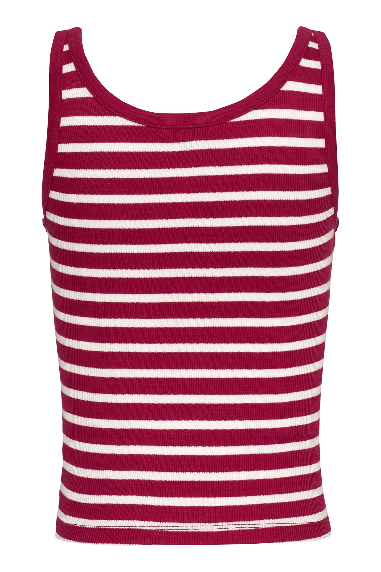TJW SLIM BUTTON TANK BRILLIANT BERRY/STRIPE 5