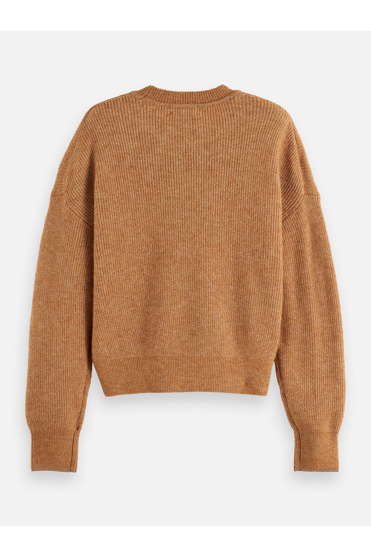 CORE FUZZY CREW NECK PULLOVER MEDIUM BROWN 5