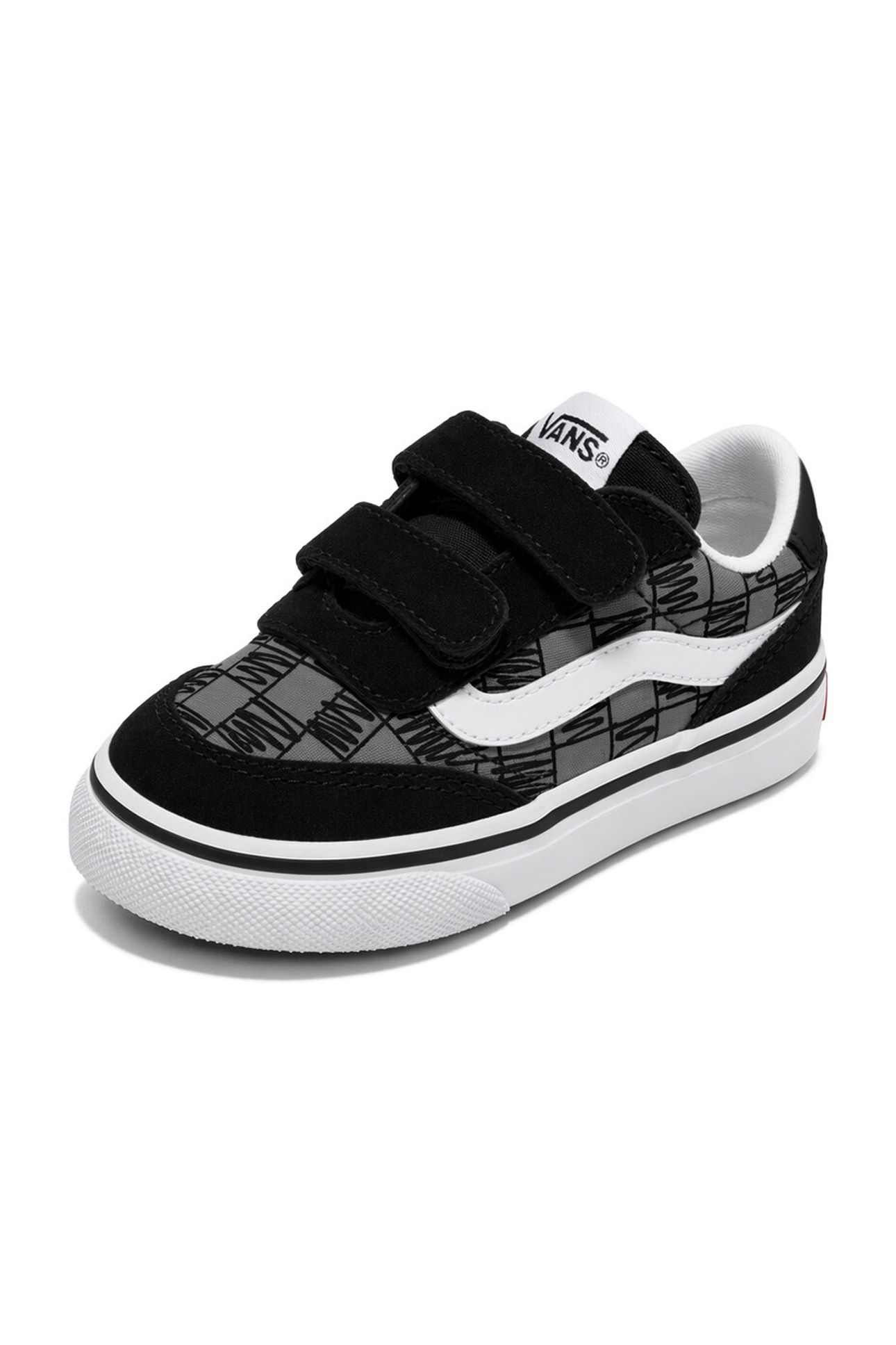 TODDLER BROOKLYN LS V SCRIBBLE CHECK BLACK 2