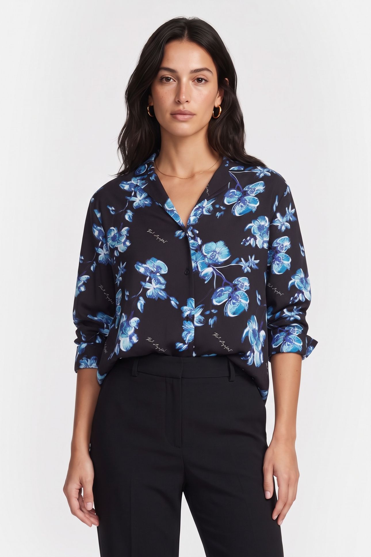 ORCHID FLUID BLOUSE BLUE ORCHID PRINT 3