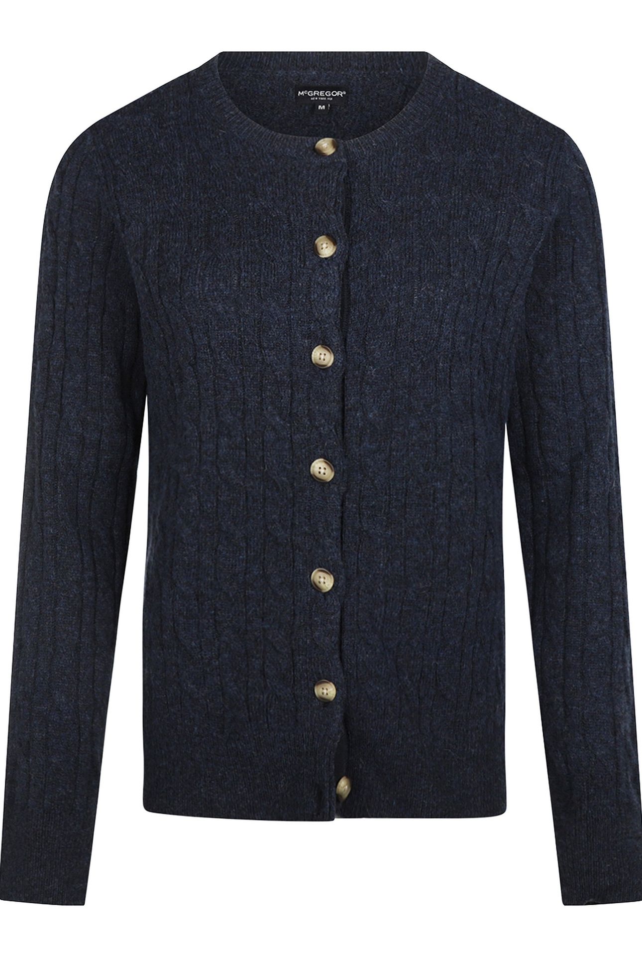 BUTTON CABLE CARDIGAN NAVY 3