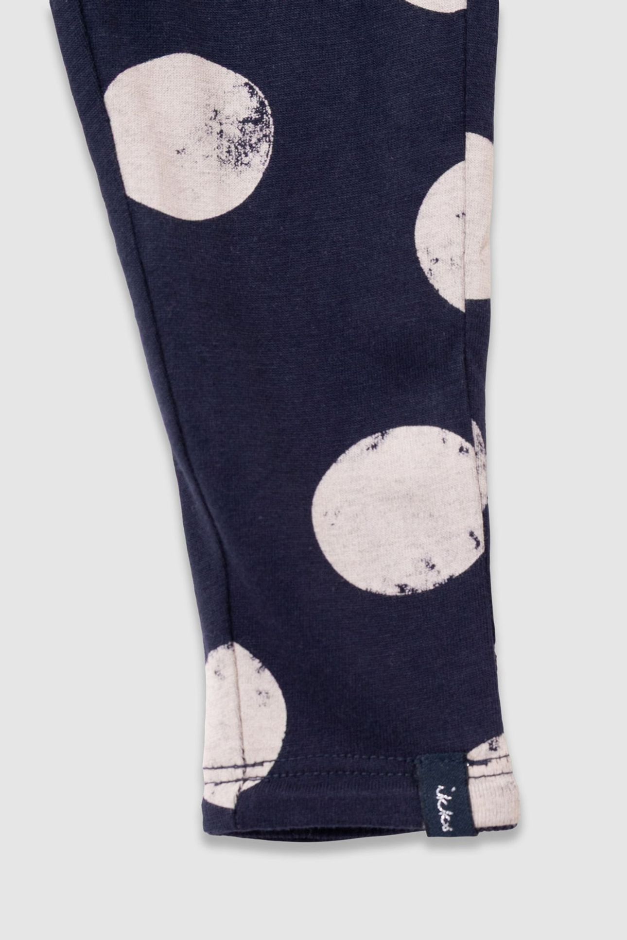 GIRLS’ NAVY XL POLKA DOT AND RIBBED REVERSIBLE LEGGINGS 4
