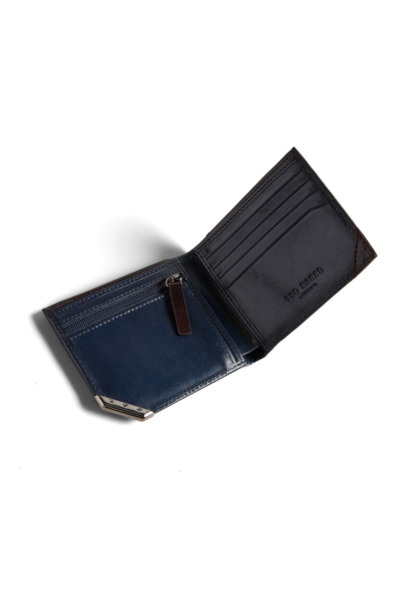 MXW KORNERR METAL CORNER BIFOLD COIN WALLET NAVY 3
