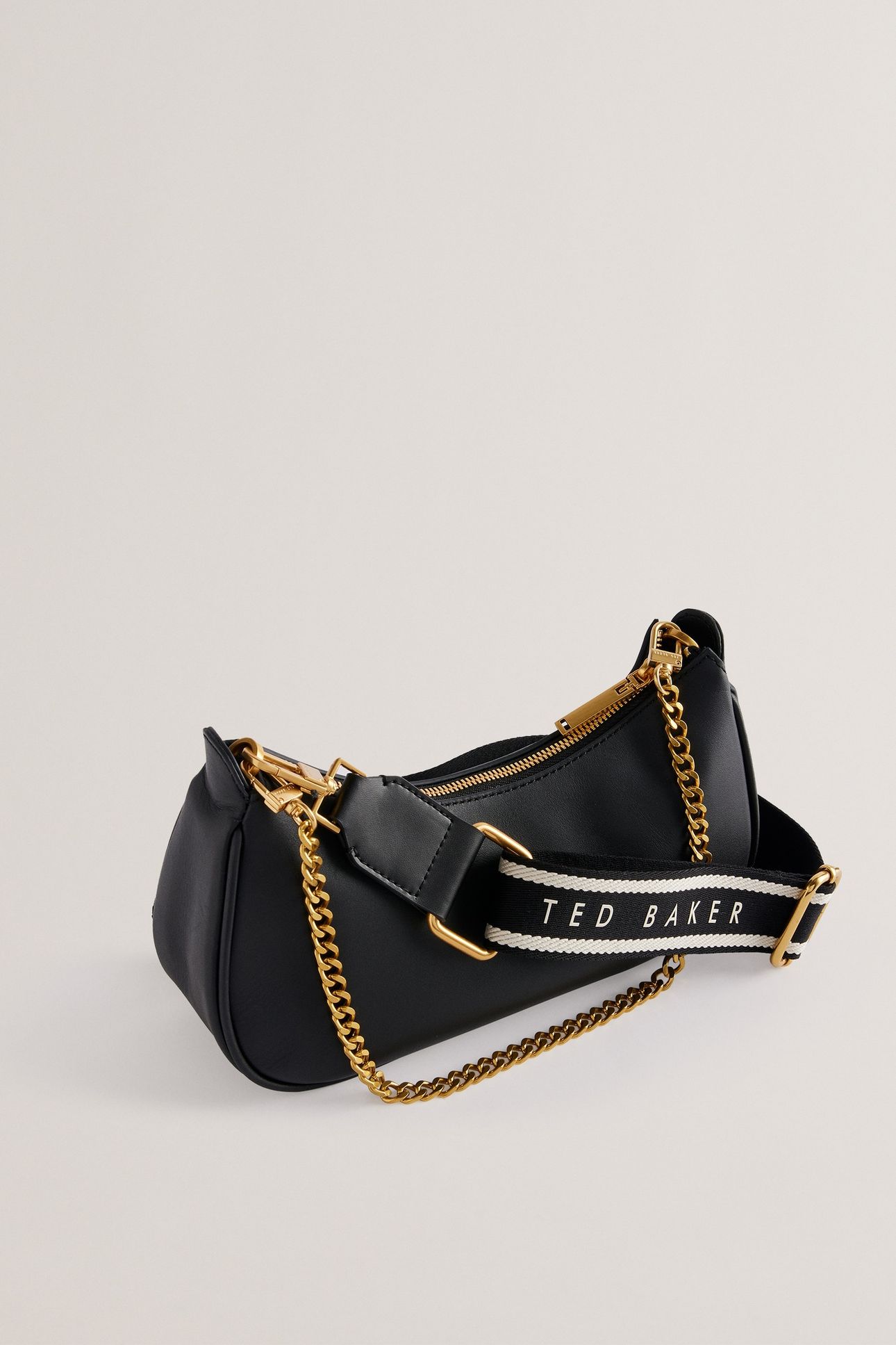 WEBBING LEATHER CROSSBODY BAG BLACK 2