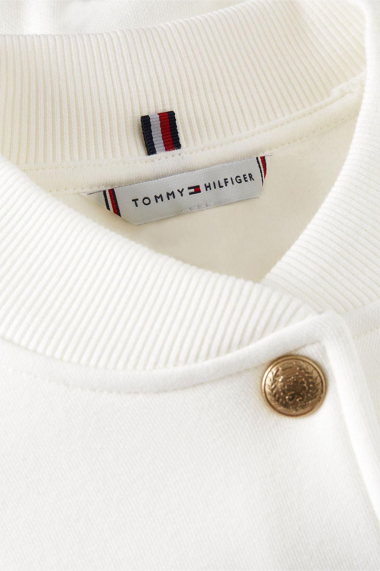 GOLD BUTTON HWK BOMBER ECRU 3