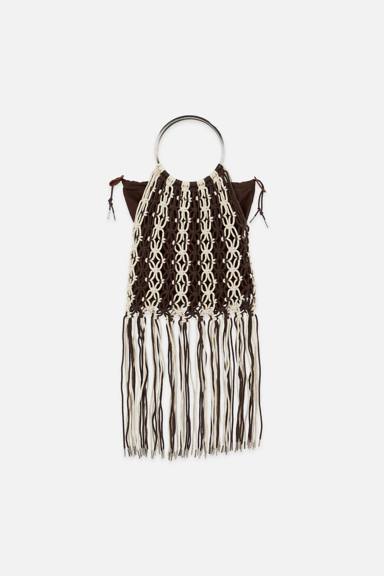 MACRAMé BAG HOT FUDGE 1