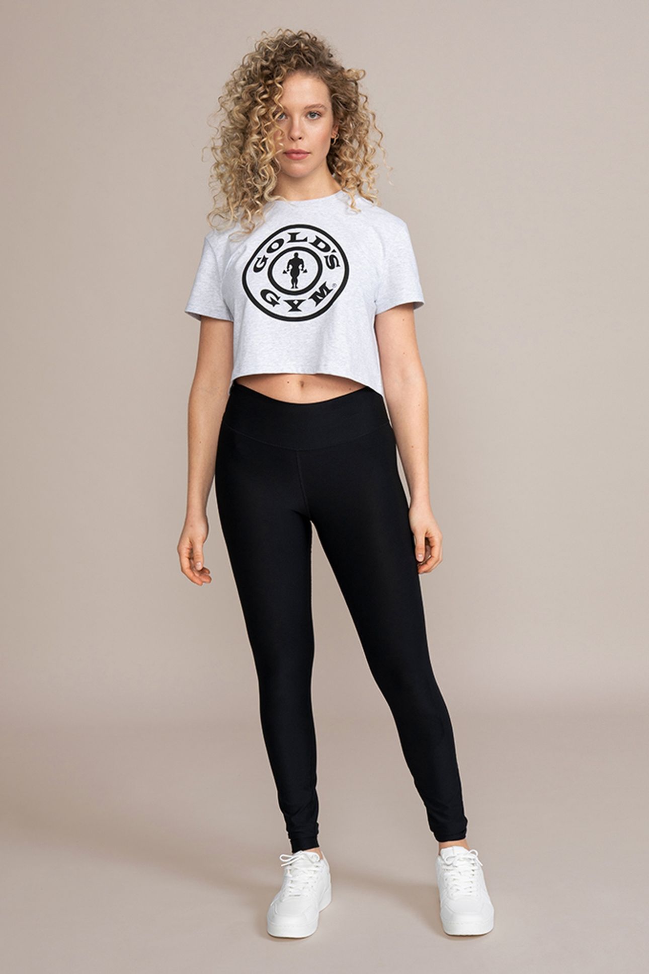 WEIGHT PLATE WOMENS CROP TEE GREY 2