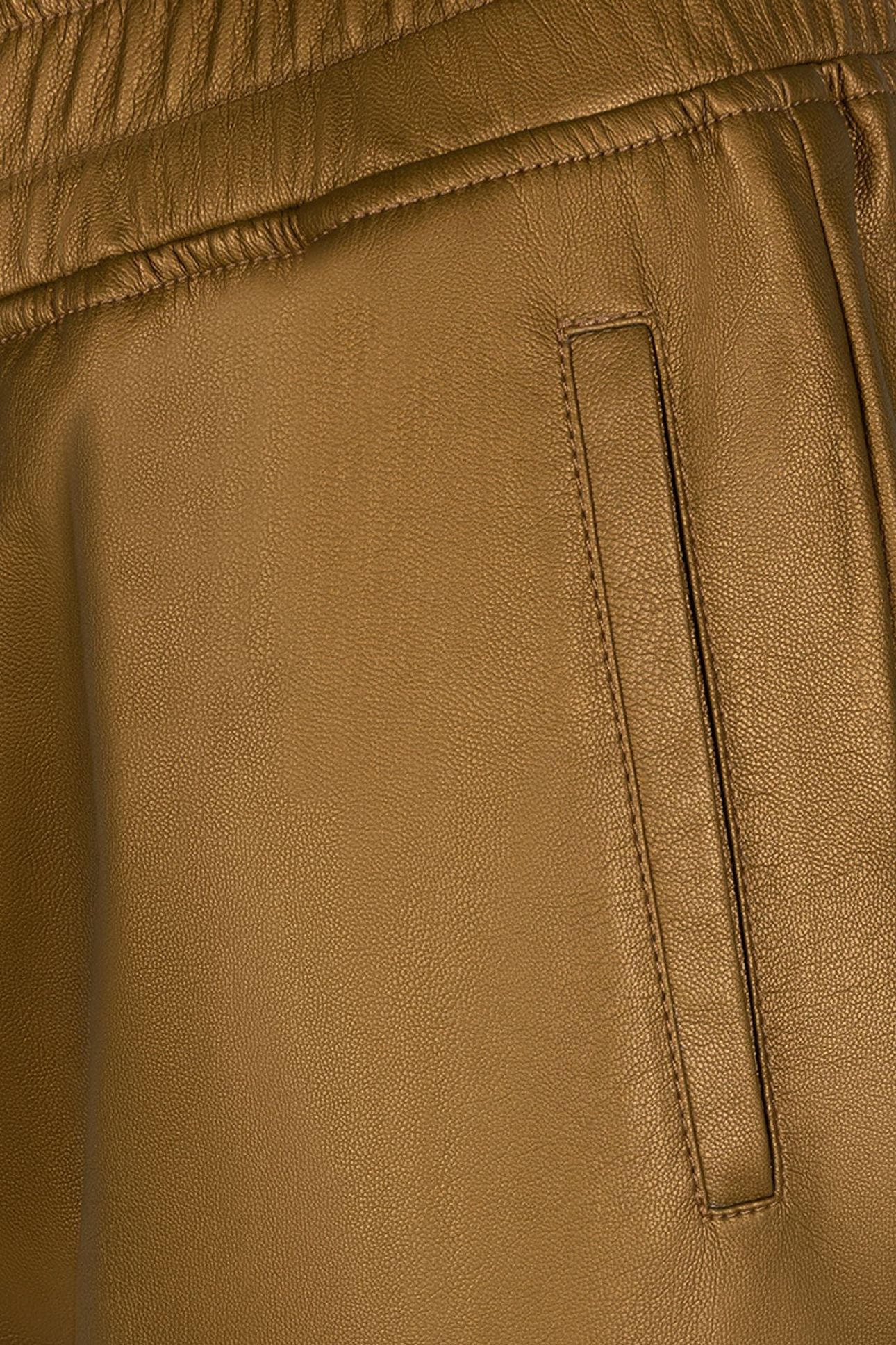 TROUSERS JOGGER VEGAN LEATHER GOLDEN OLIVE 6