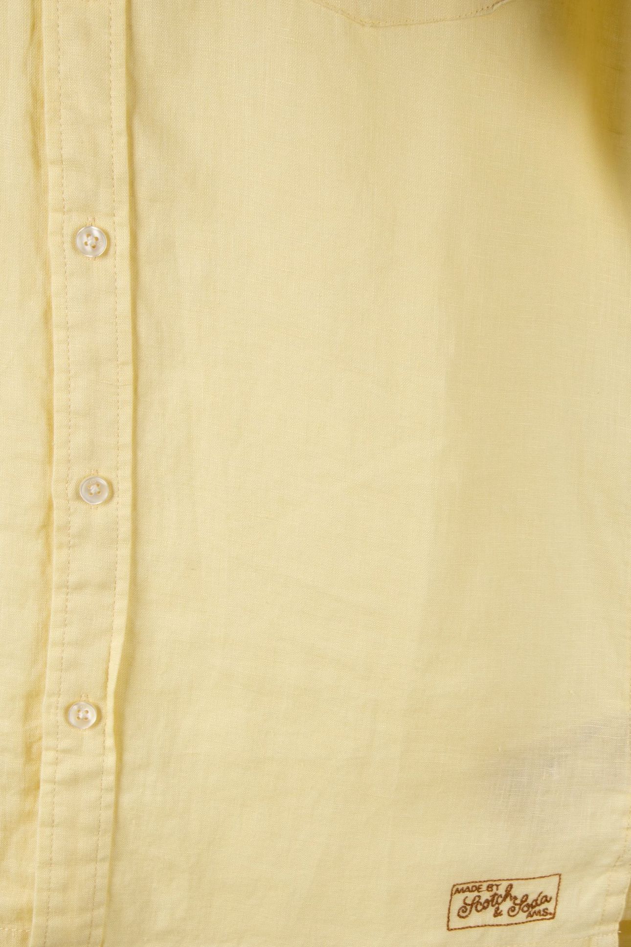 SEASONAL CORE LINEN REGULARFIT SHORTSLEEVED SHIRT BRIGHT YEL 5