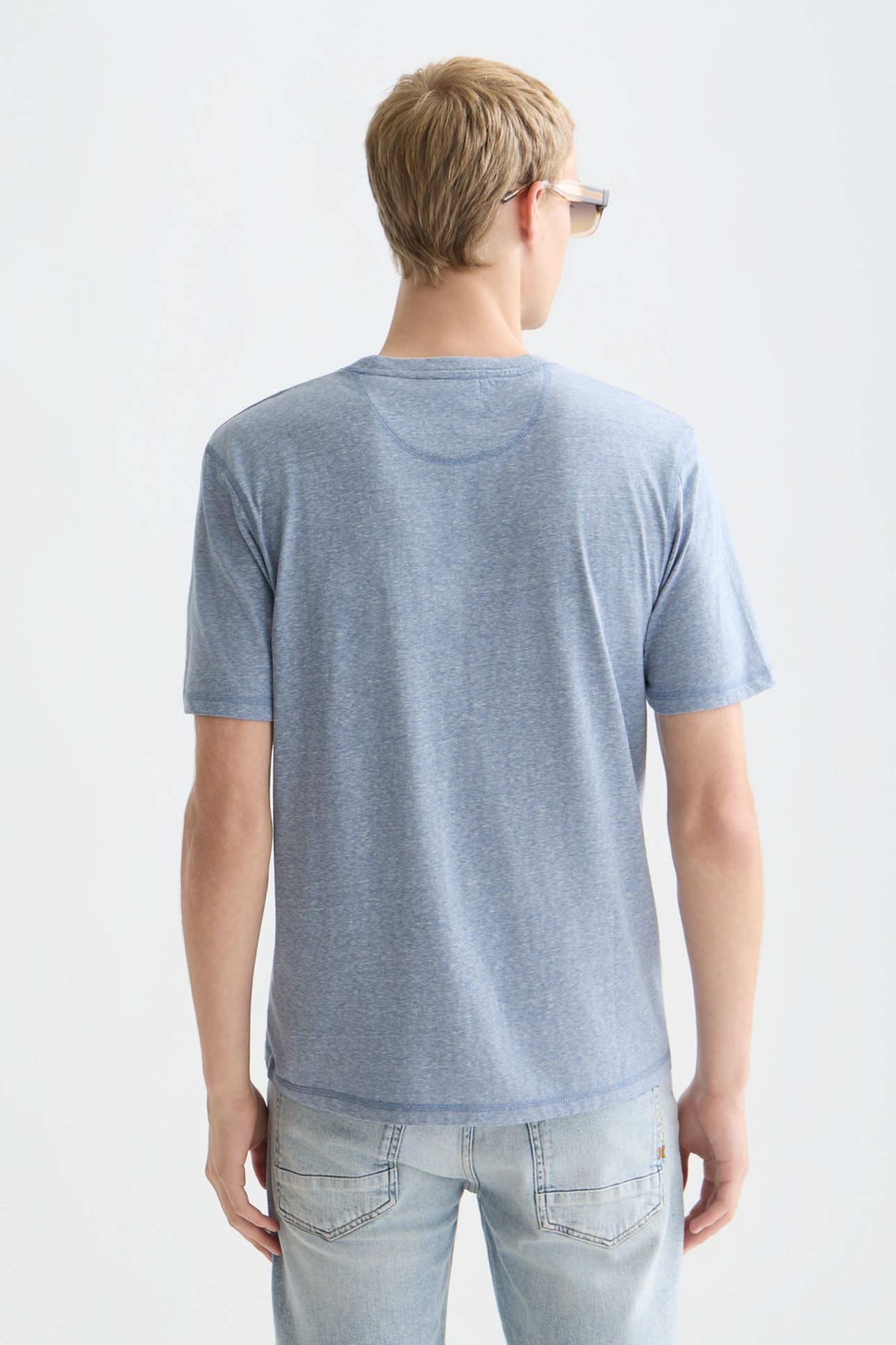 MELANGE REGULARFIT TSHIRT NAVY / RED / WHITE 2