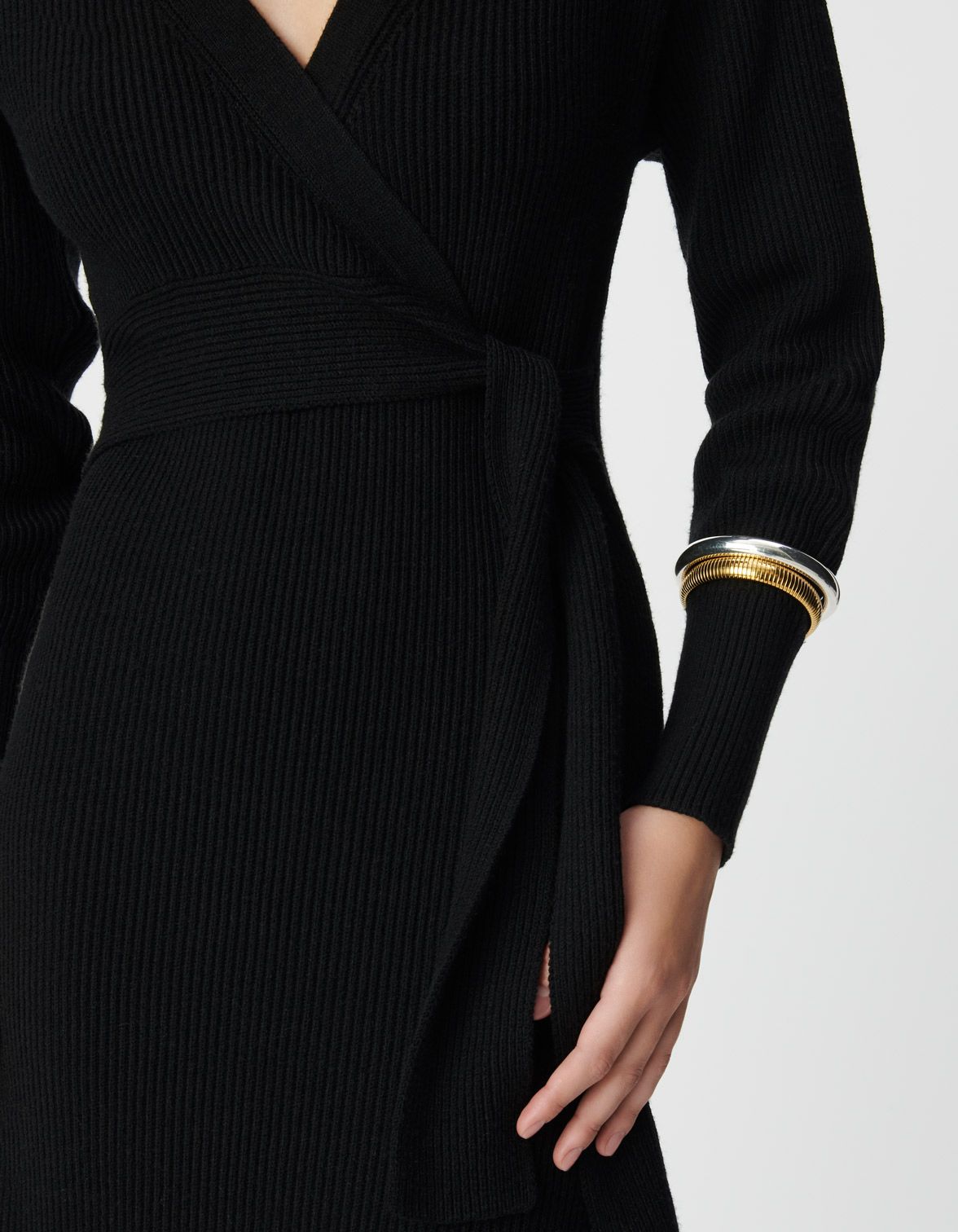 LONG BELTED KNIT DRESS FOR WOMEN 5