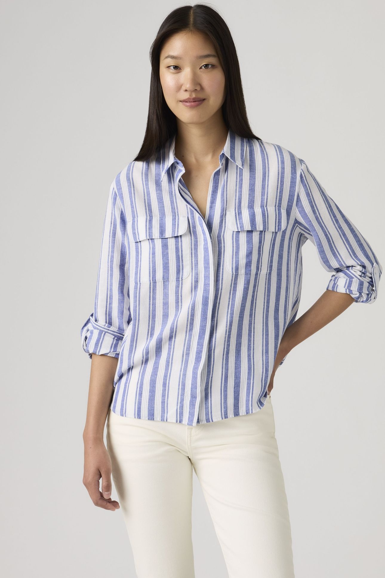ELAINE UTILITY LINEN SHIRT 1