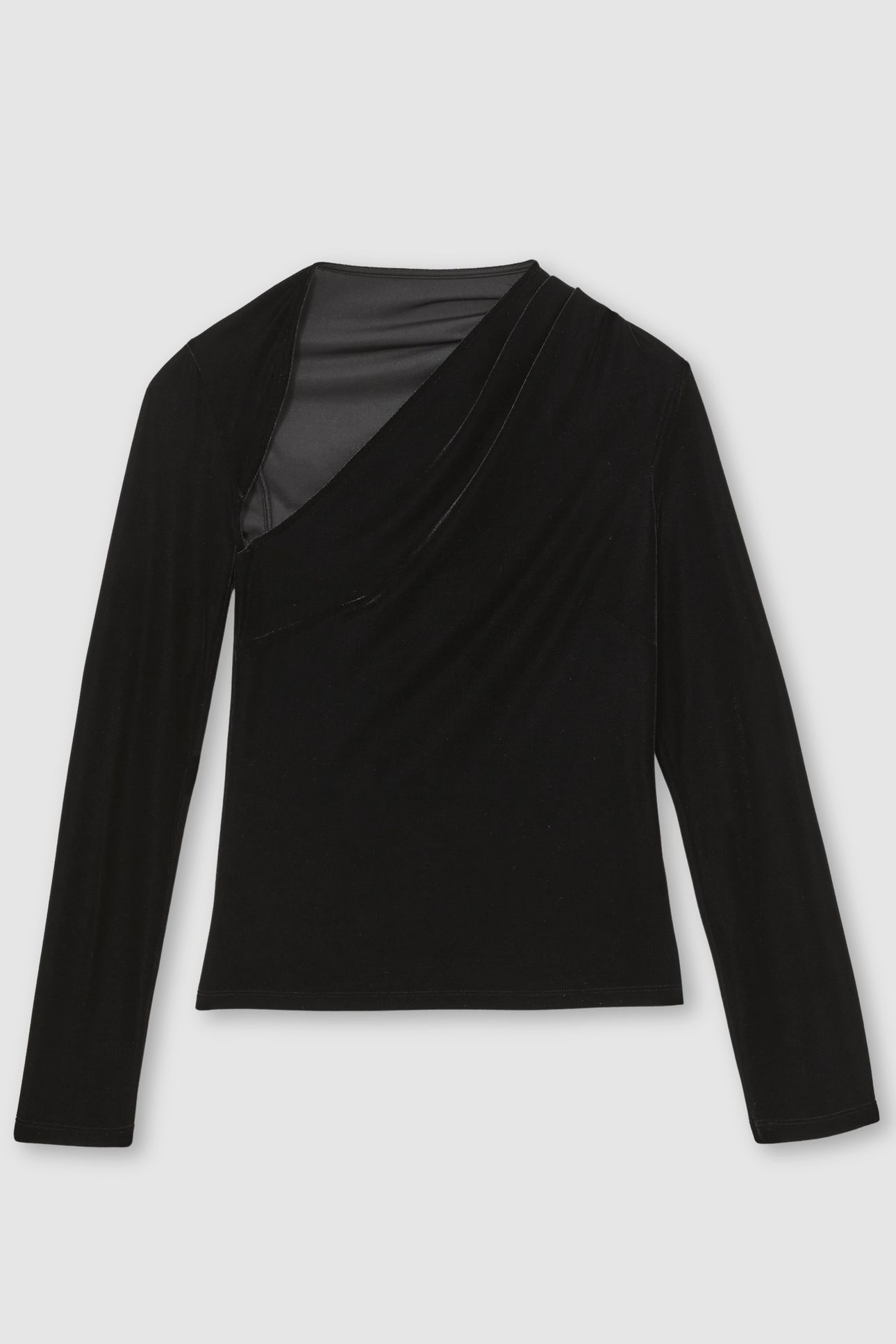 LONG SLEEVE VELVET TOP BLACK 4