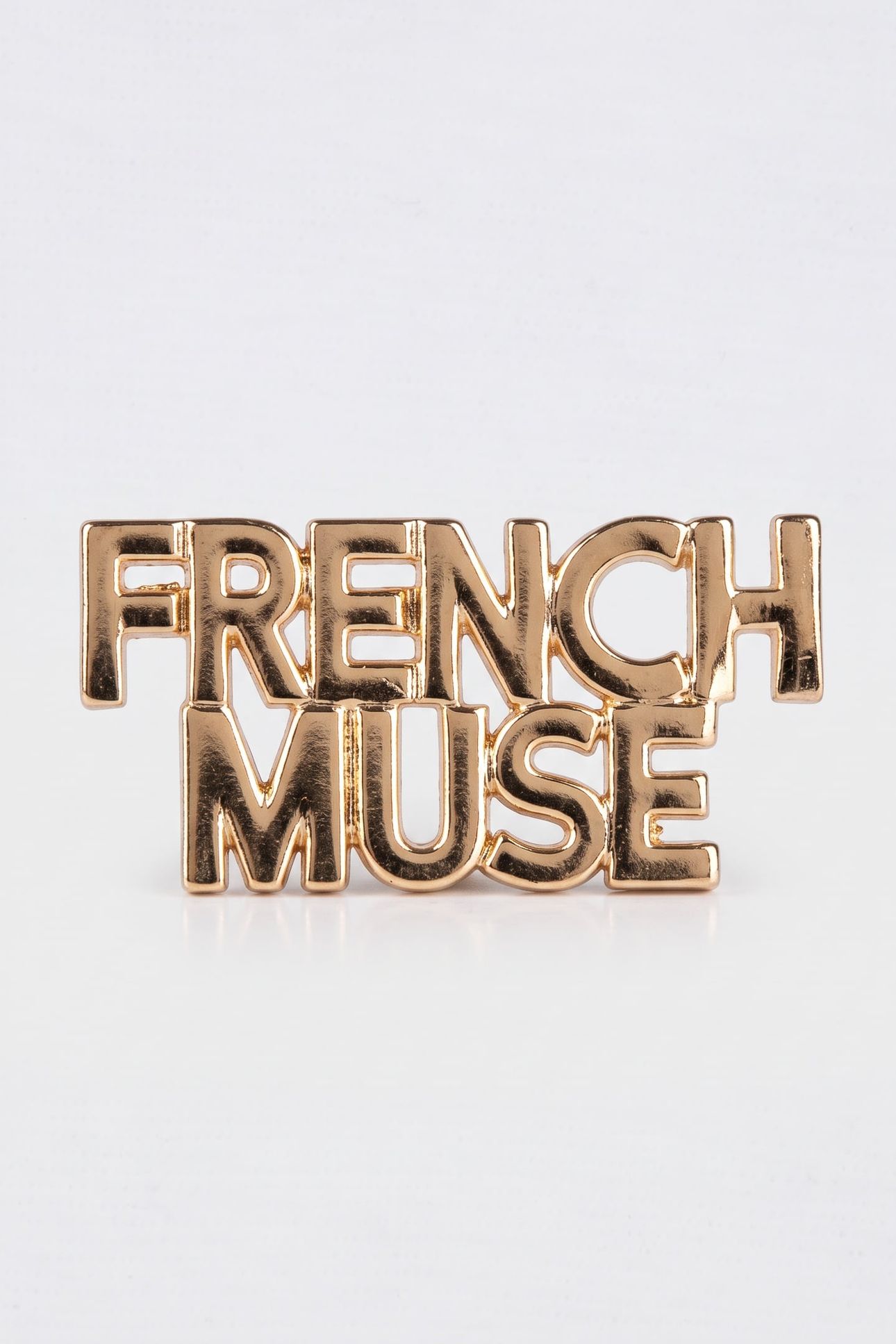 AMUSE - YELLOW METAL MESSAGE BROOCH 1