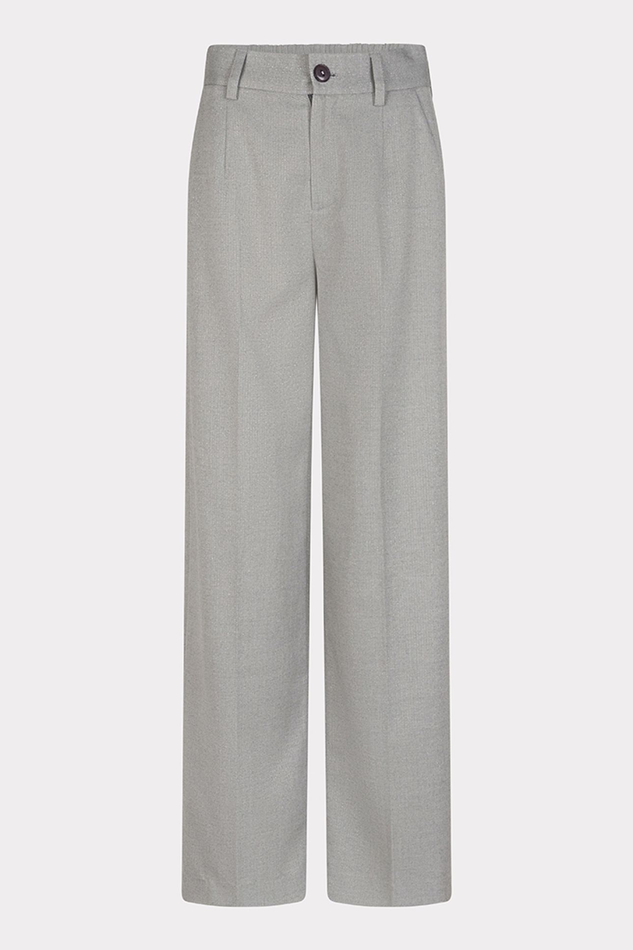 TROUSERS WIDE LEG LUREX LIGHT GREY MELANGE 4