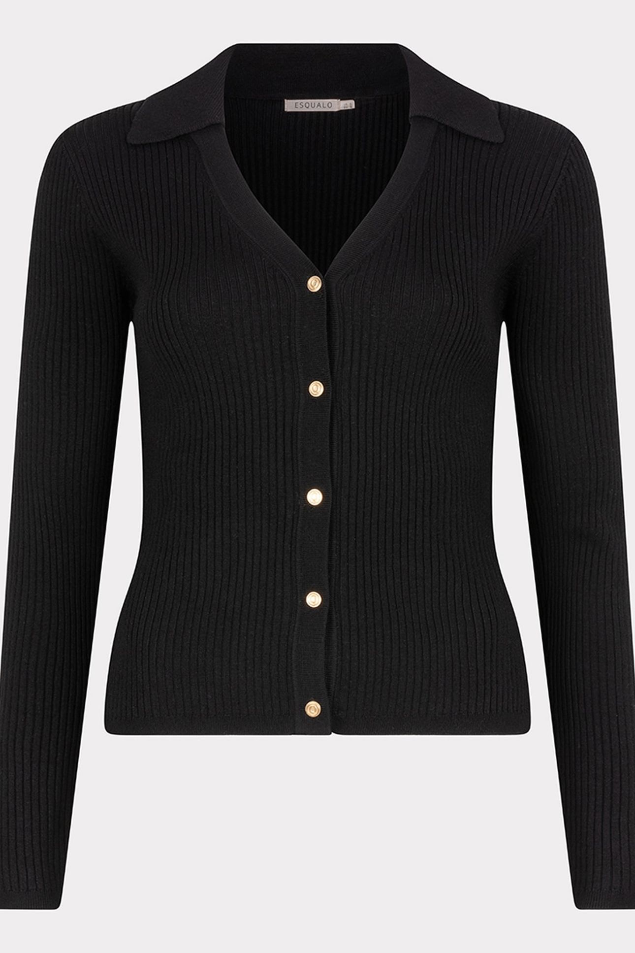 SWEATER BUTTON UP BLACK 4