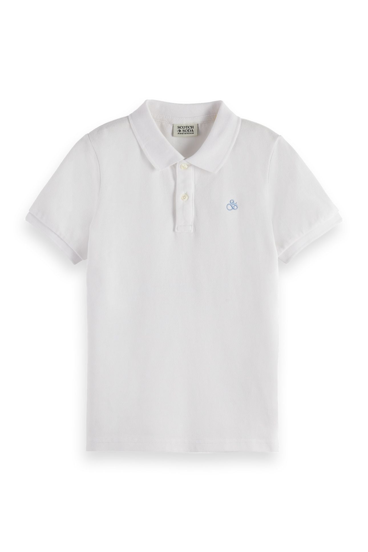 BOYS GARMENT DYED PIQUE POLO WHITE/PASTEL 1