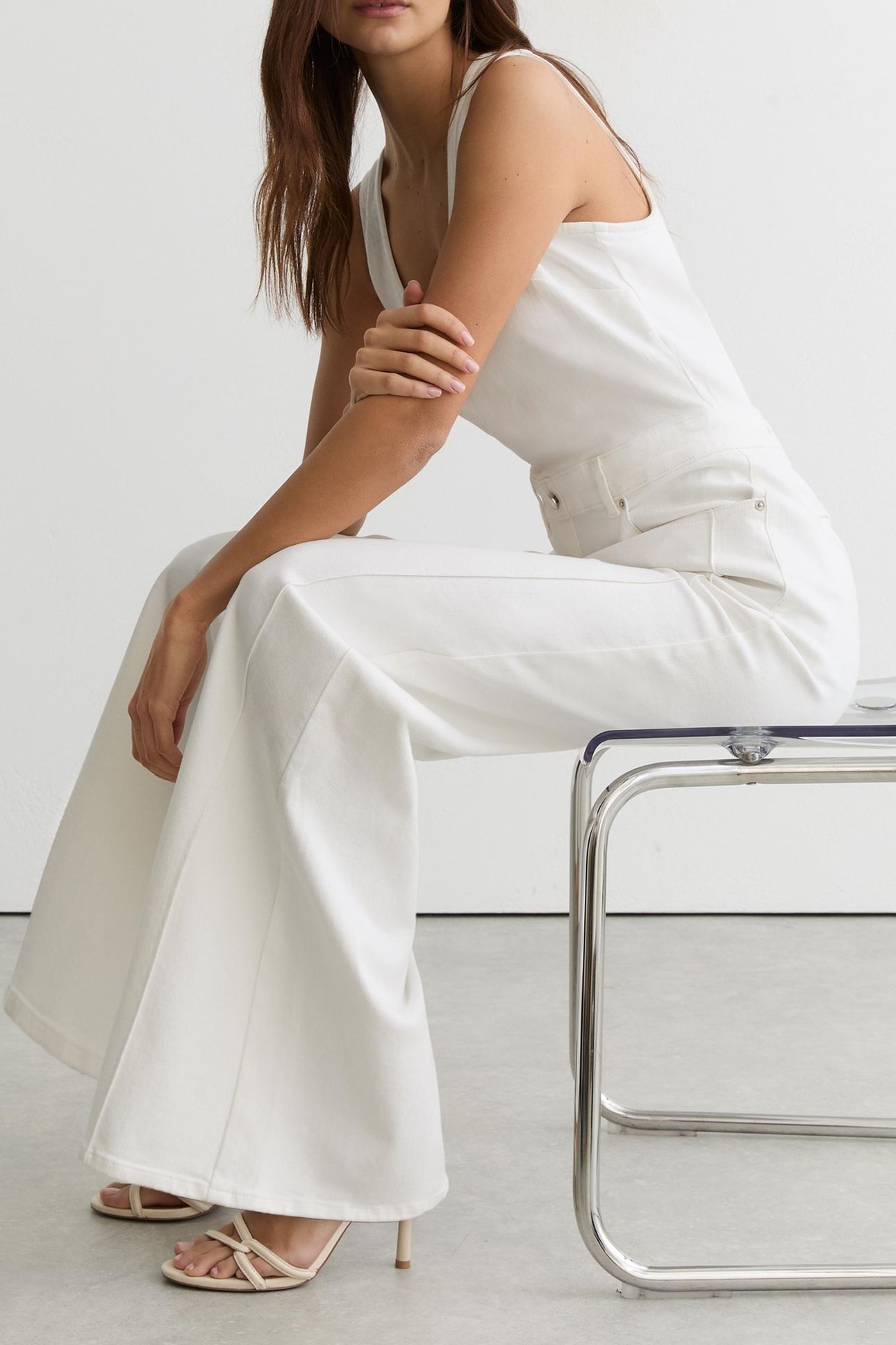 DENIM RACER JUMPSUIT CREAM 5